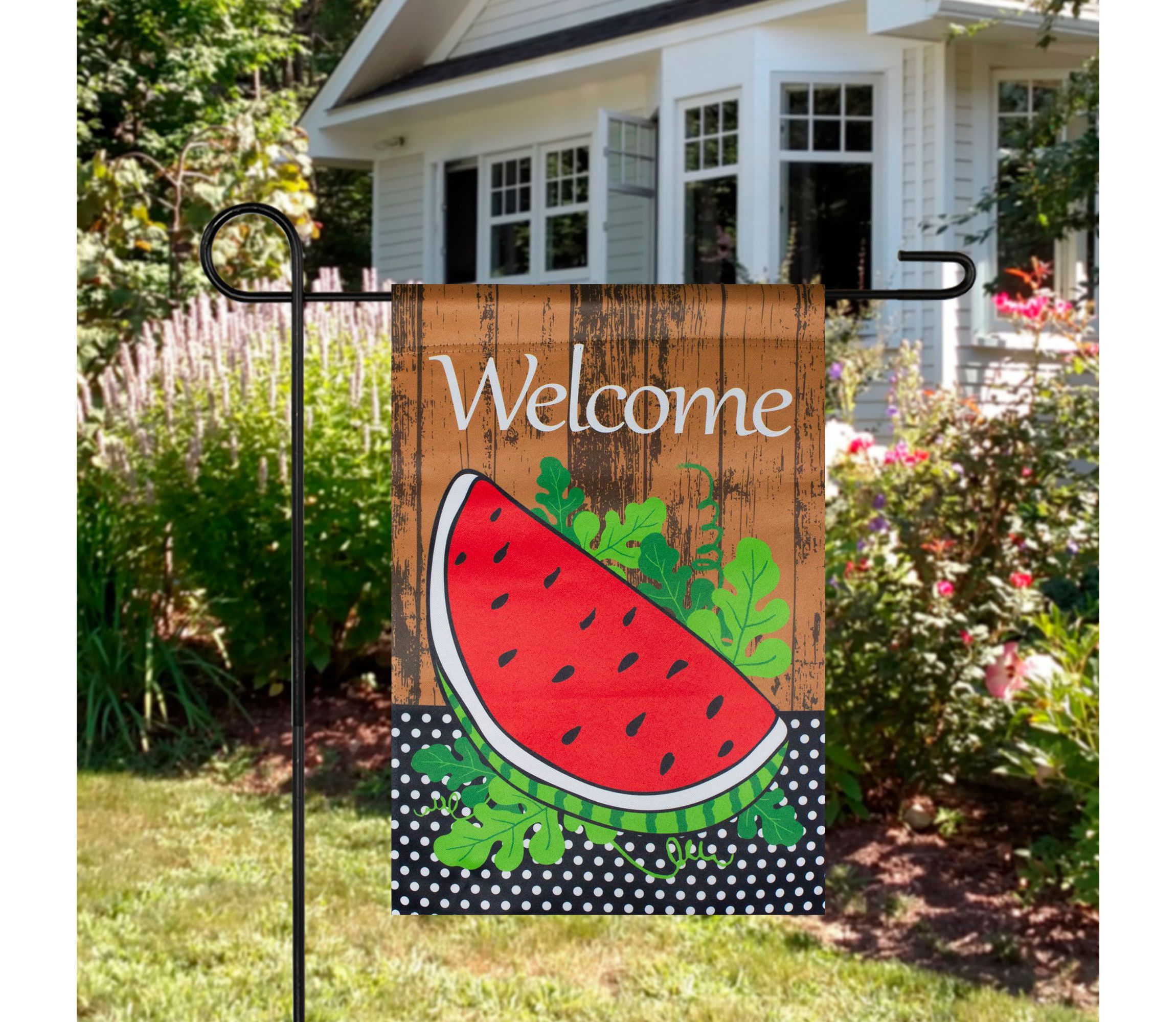 Welcome Watermelon Slice Spring Outdoor Garden Flag 12.5" x 18"