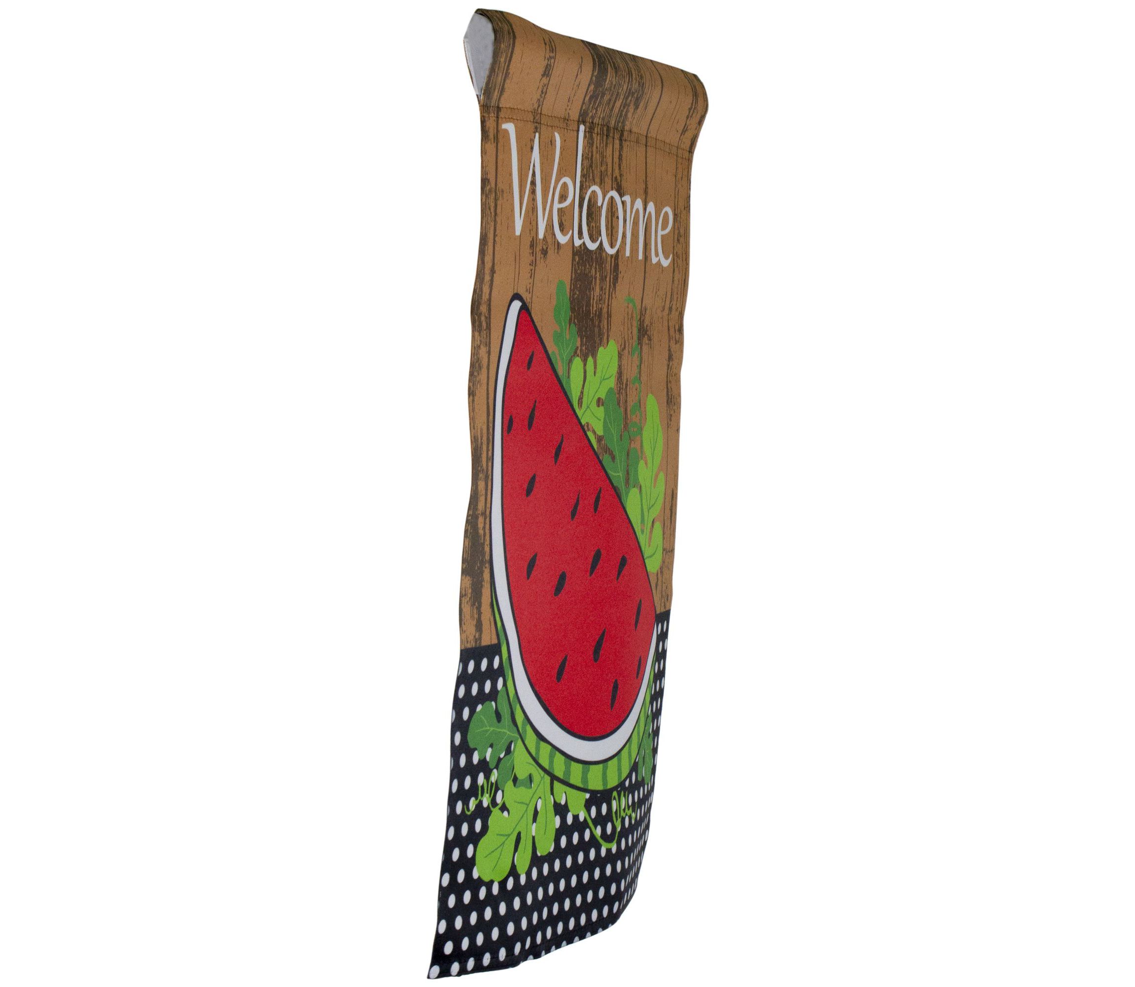 Welcome Watermelon Slice Spring Outdoor Garden Flag 12.5" x 18"