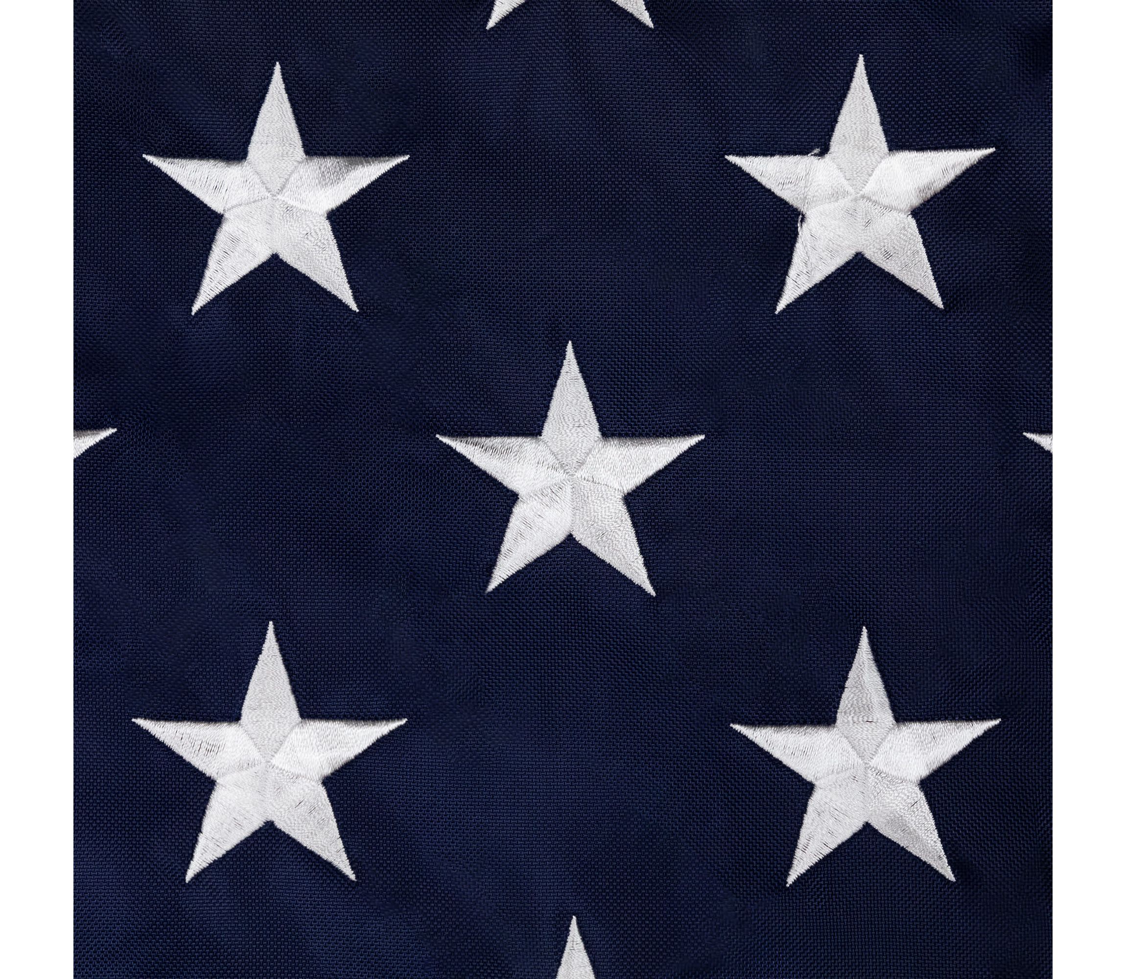 Patriotic Embroidered Outdoor USA House Flag - 60" x 36"