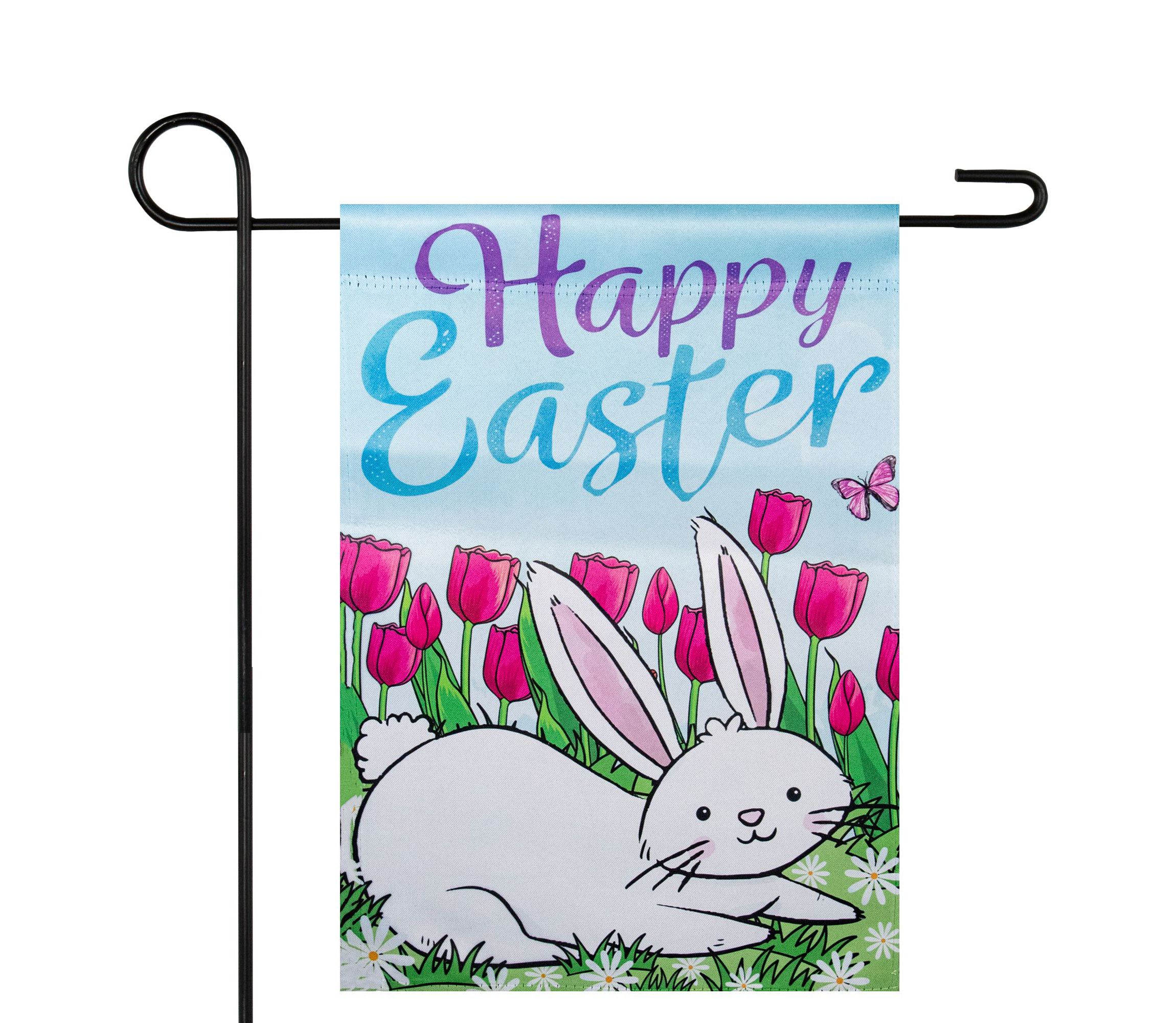 Happy Easter Bunny Outdoor Garden Flag 12.5" x 18"
