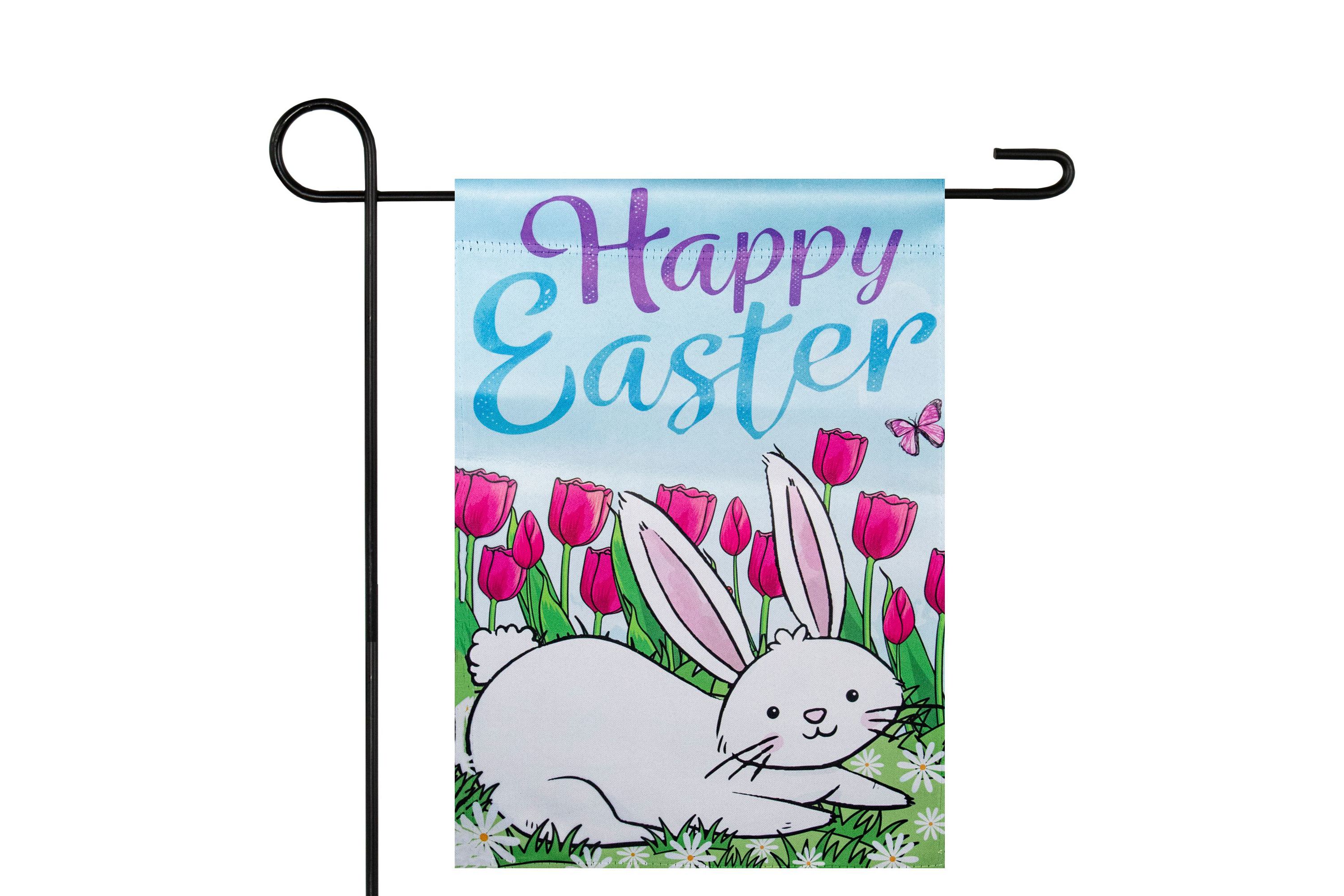 Happy Easter Bunny Outdoor Garden Flag 12.5" x 18"