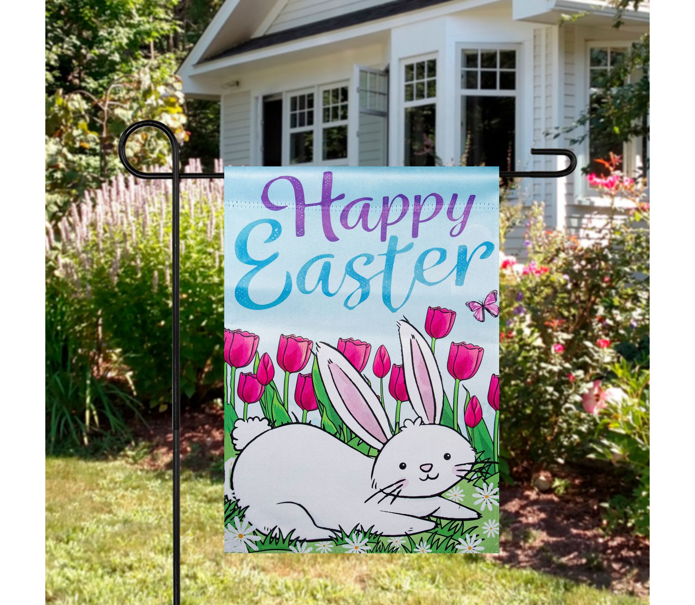 Happy Easter Bunny Outdoor Garden Flag 12.5" x 18"