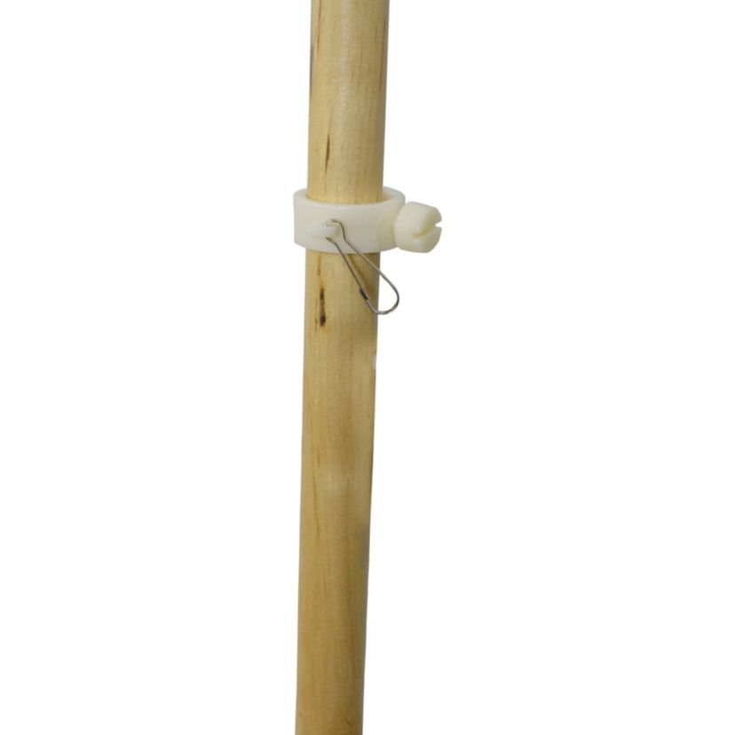 5 Wooden Flagpole with Anti-Furling Ring and Bracket Kit