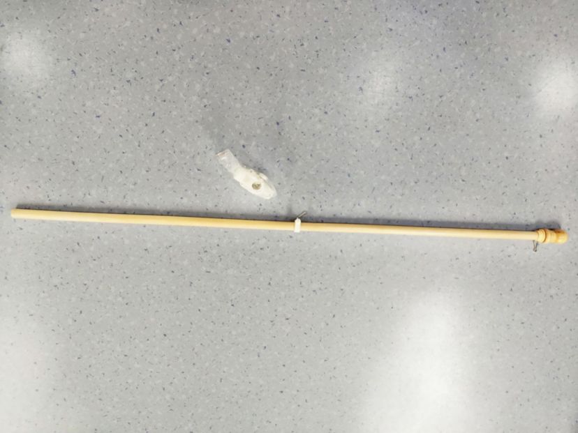 5 Wooden Flagpole with Anti-Furling Ring and Bracket Kit