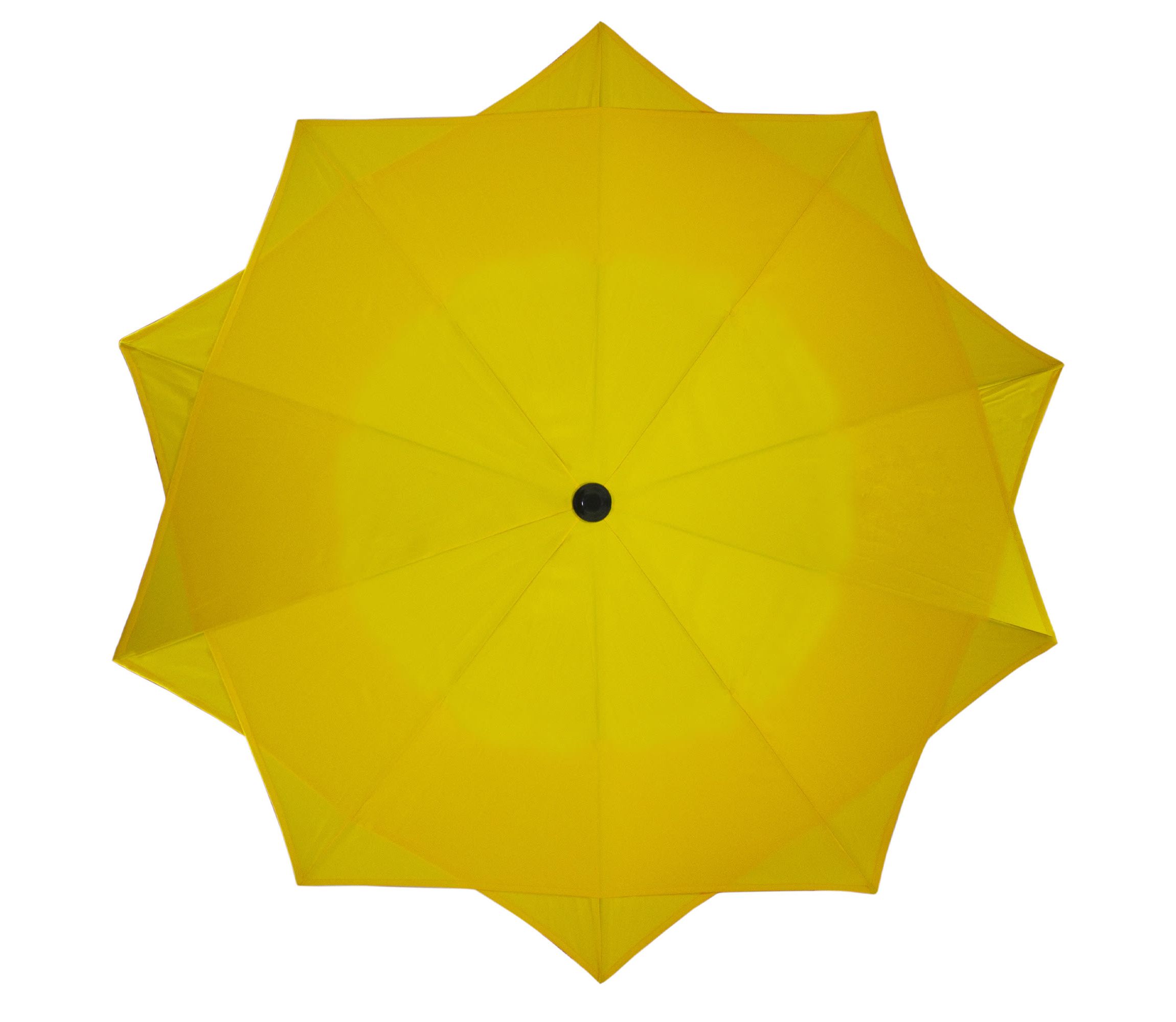 8.85ft Outdoor Patio Lotus Umbrella with Hand Crank  Yellow