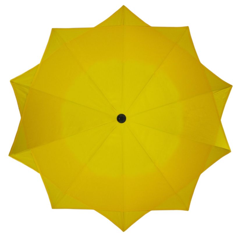 8.85ft Outdoor Patio Lotus Umbrella with Hand Crank  Yellow