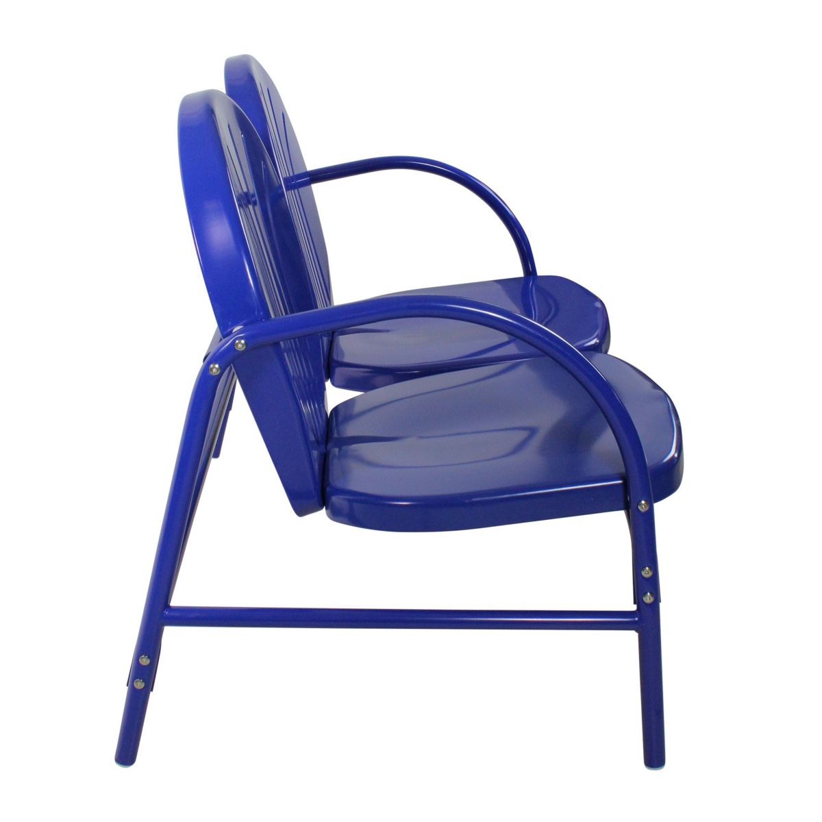 47-Inch Outdoor Retro Tulip Loveseat  Blue