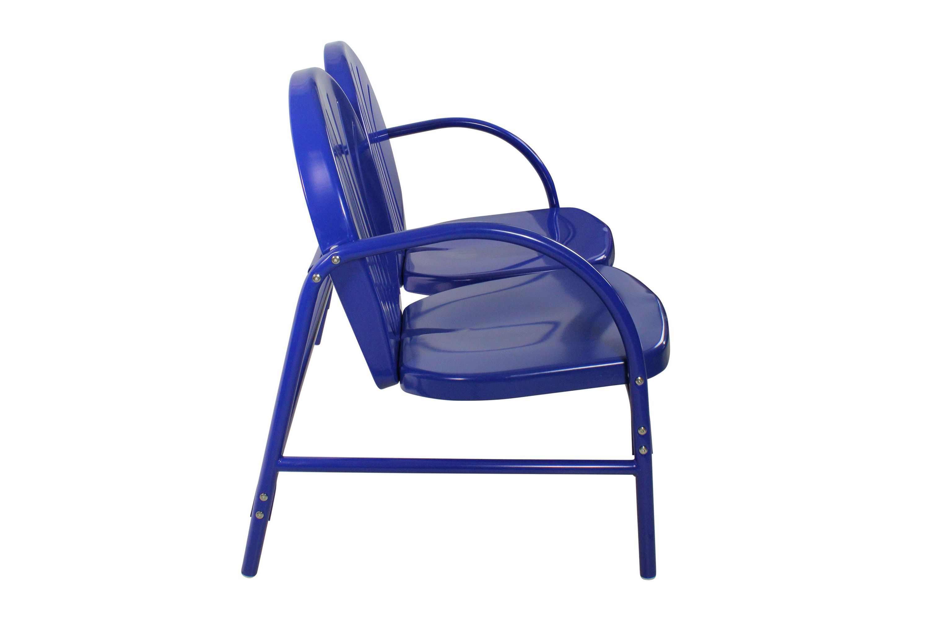 47-Inch Outdoor Retro Tulip Loveseat  Blue