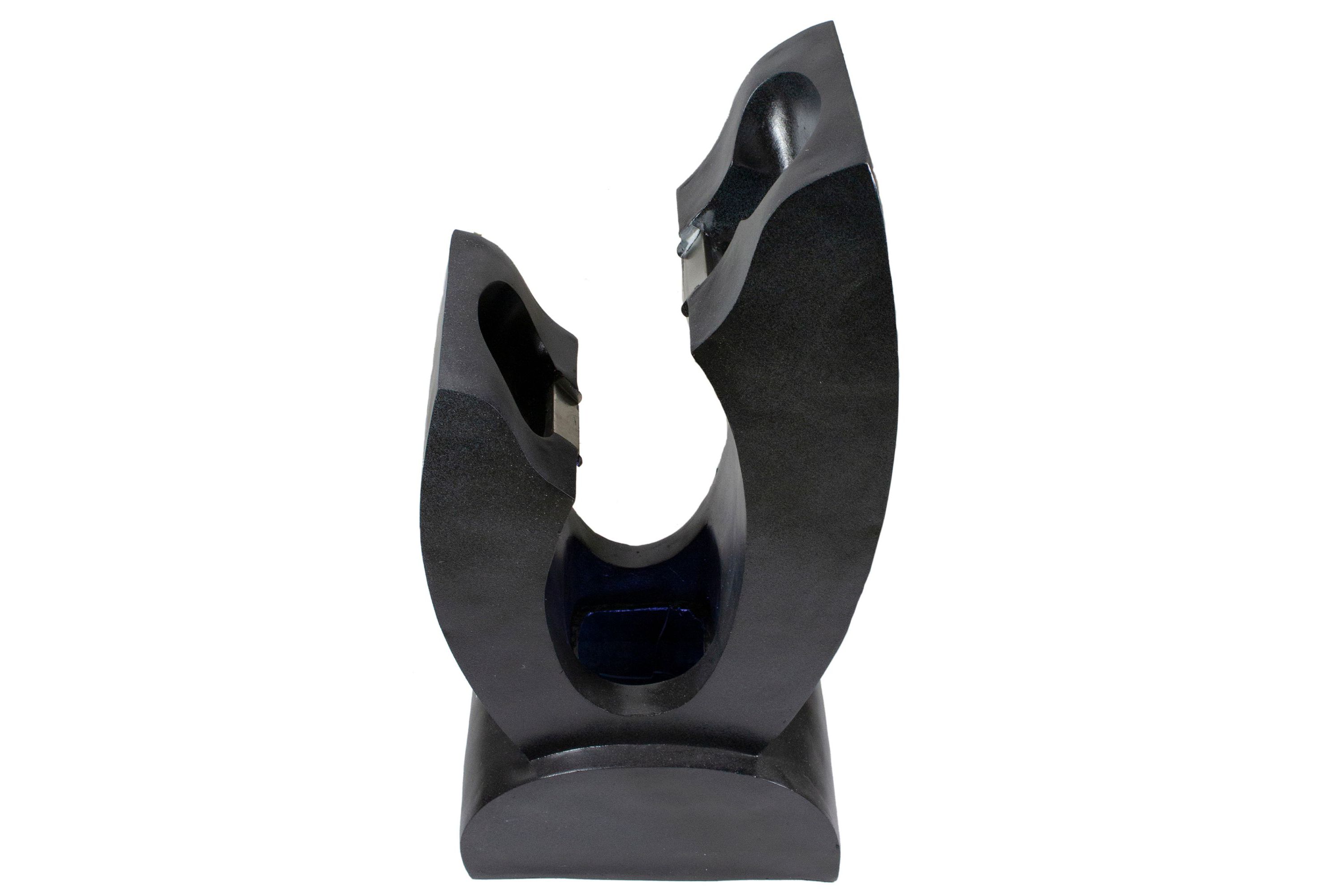 31.5" Black Lighted Modern Outdoor Garden Water Fountain