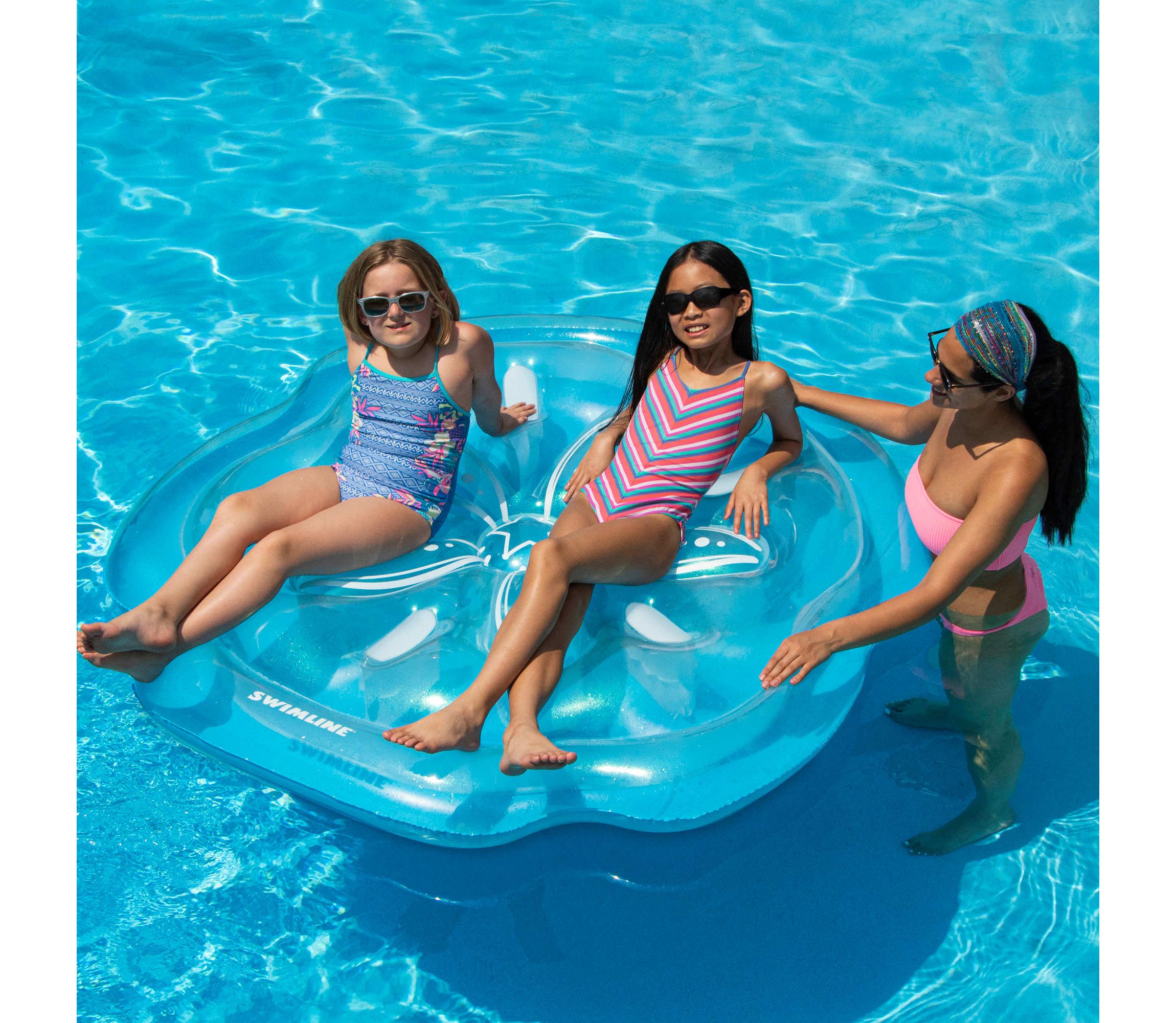 Sand Dollar Inflatable Swimming Pool Raft Float - 64" - Blue