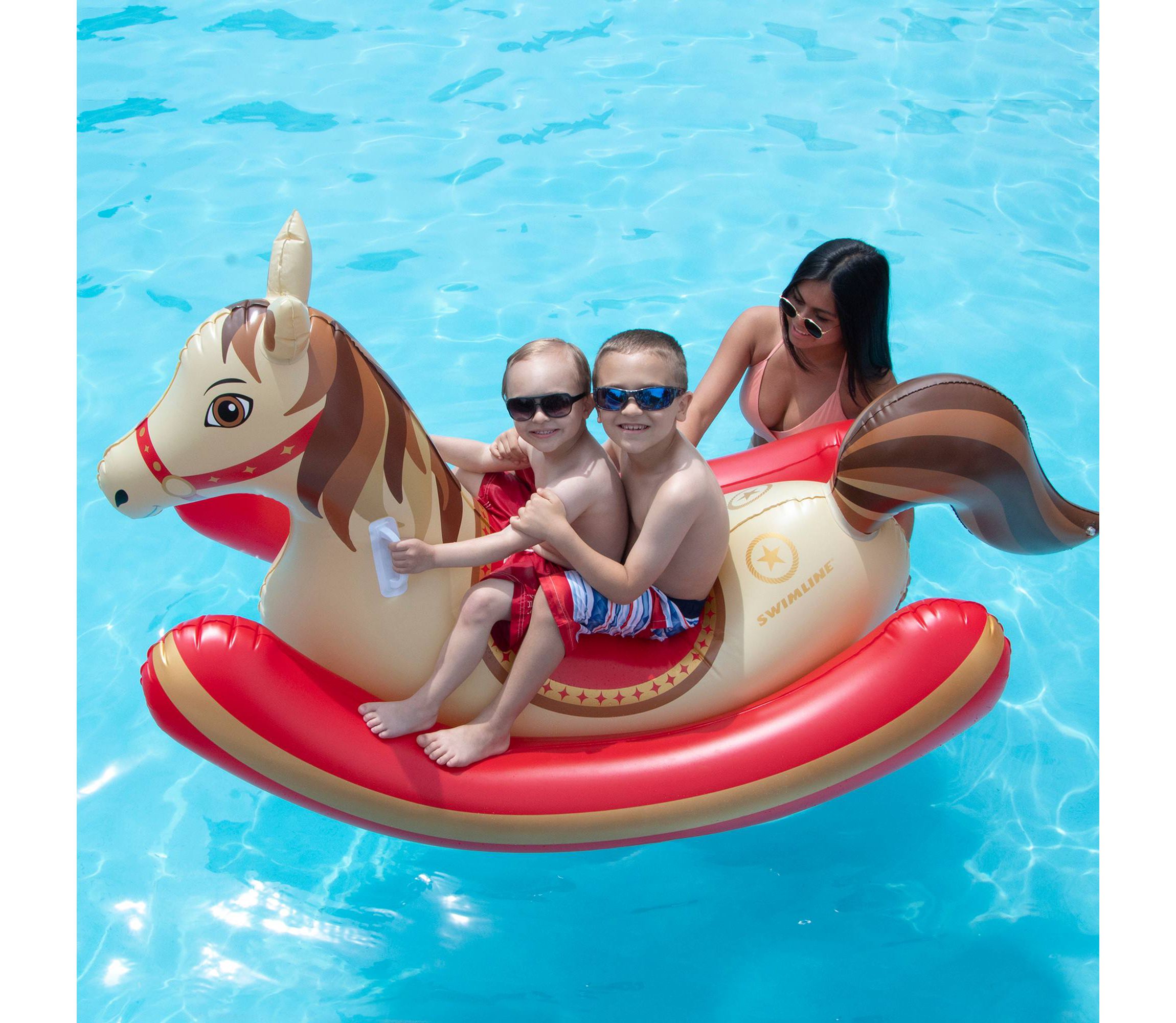 Hobby Horse Rocker Inflatable Swimming Pool Ride-On Float - 81"