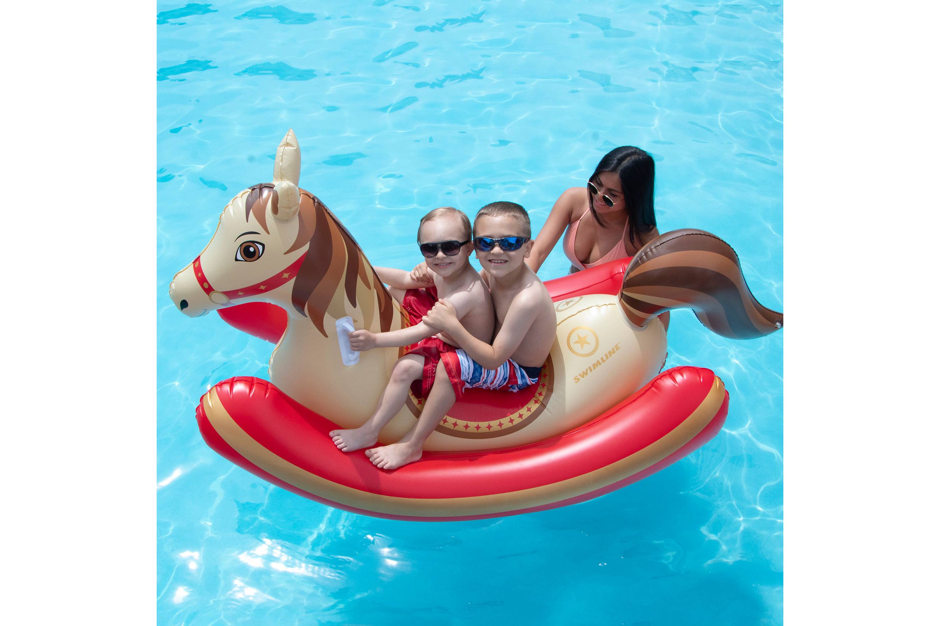 Hobby Horse Rocker Inflatable Swimming Pool Ride-On Float - 81"