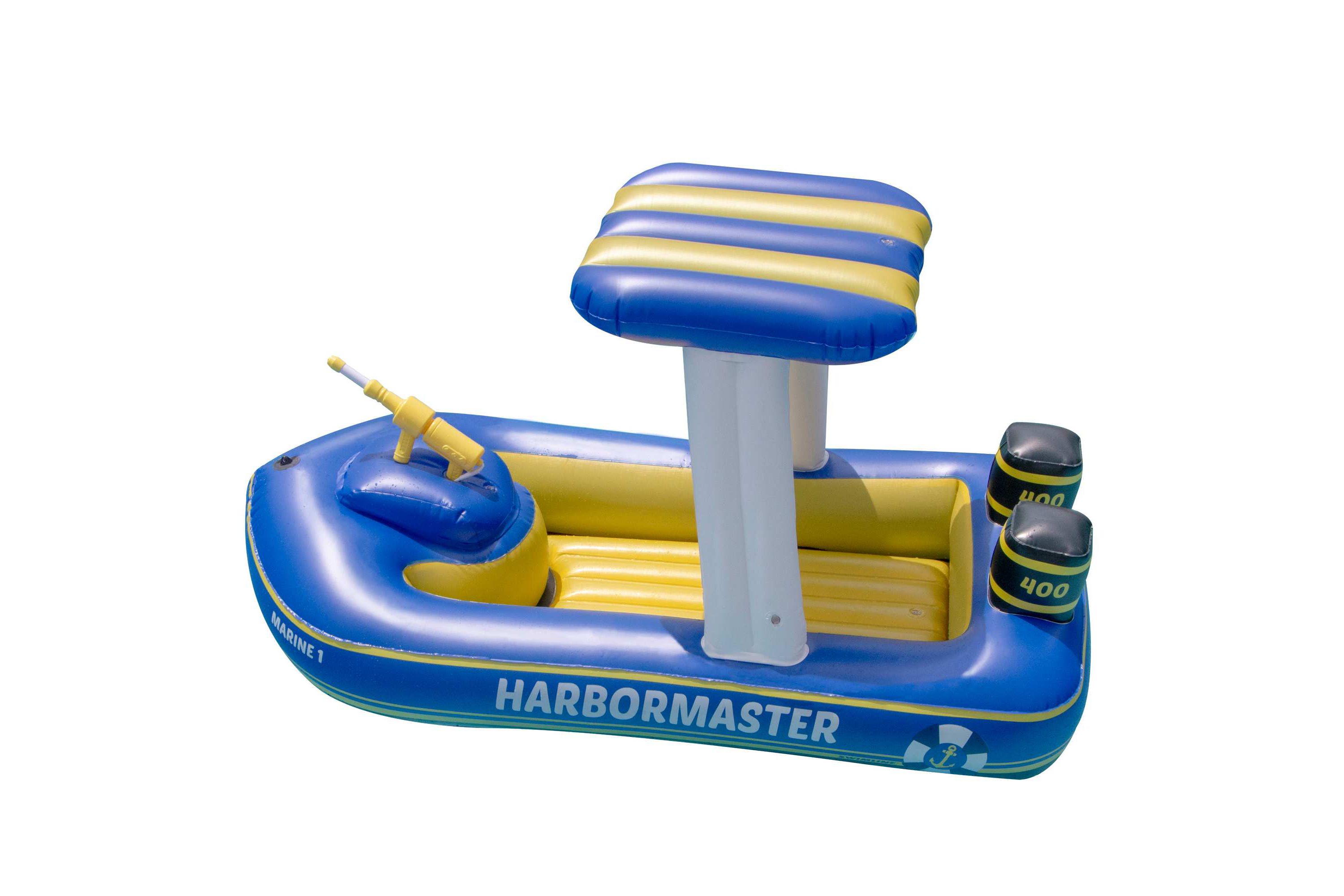 Harbor Master Patrol Boat with Pump Squirter Swimming Pool Float - 67"