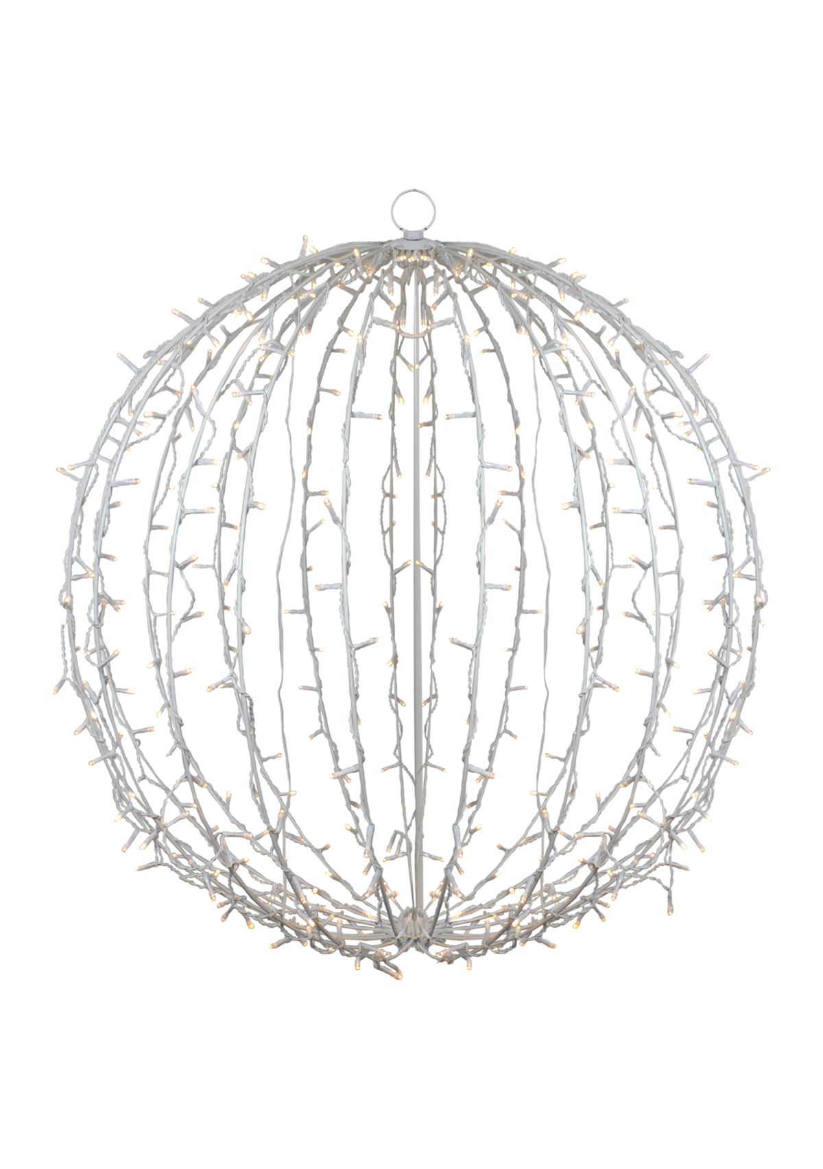 34Inch LED Lighted Christmas Hanging Ball Decoration - Warm White Lights
