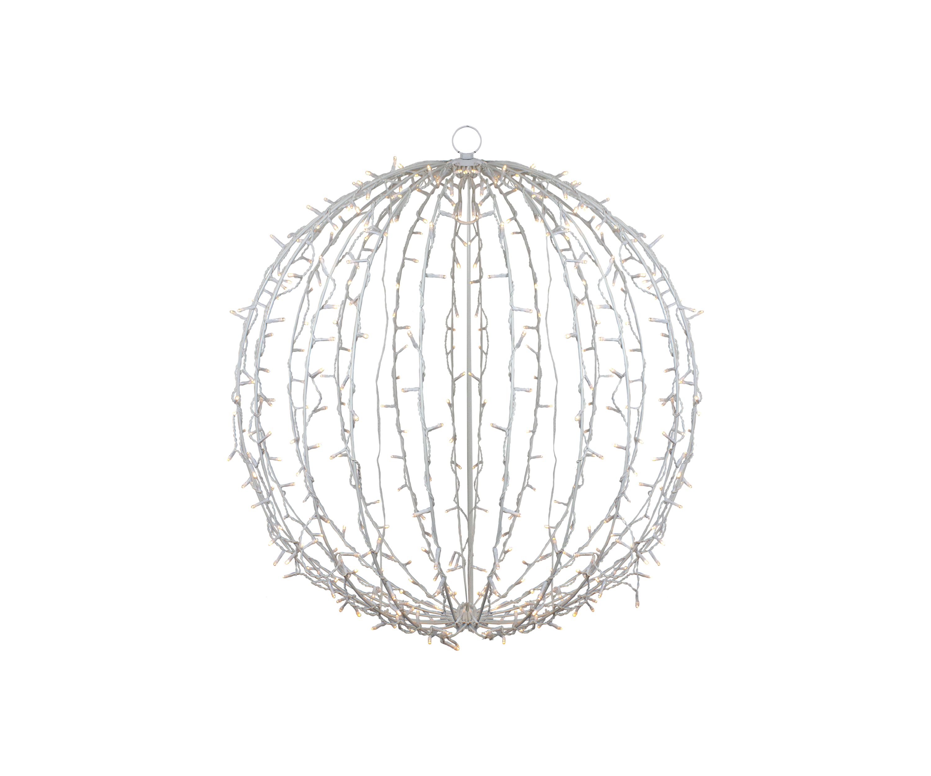 34Inch LED Lighted Christmas Hanging Ball Decoration - Warm White Lights