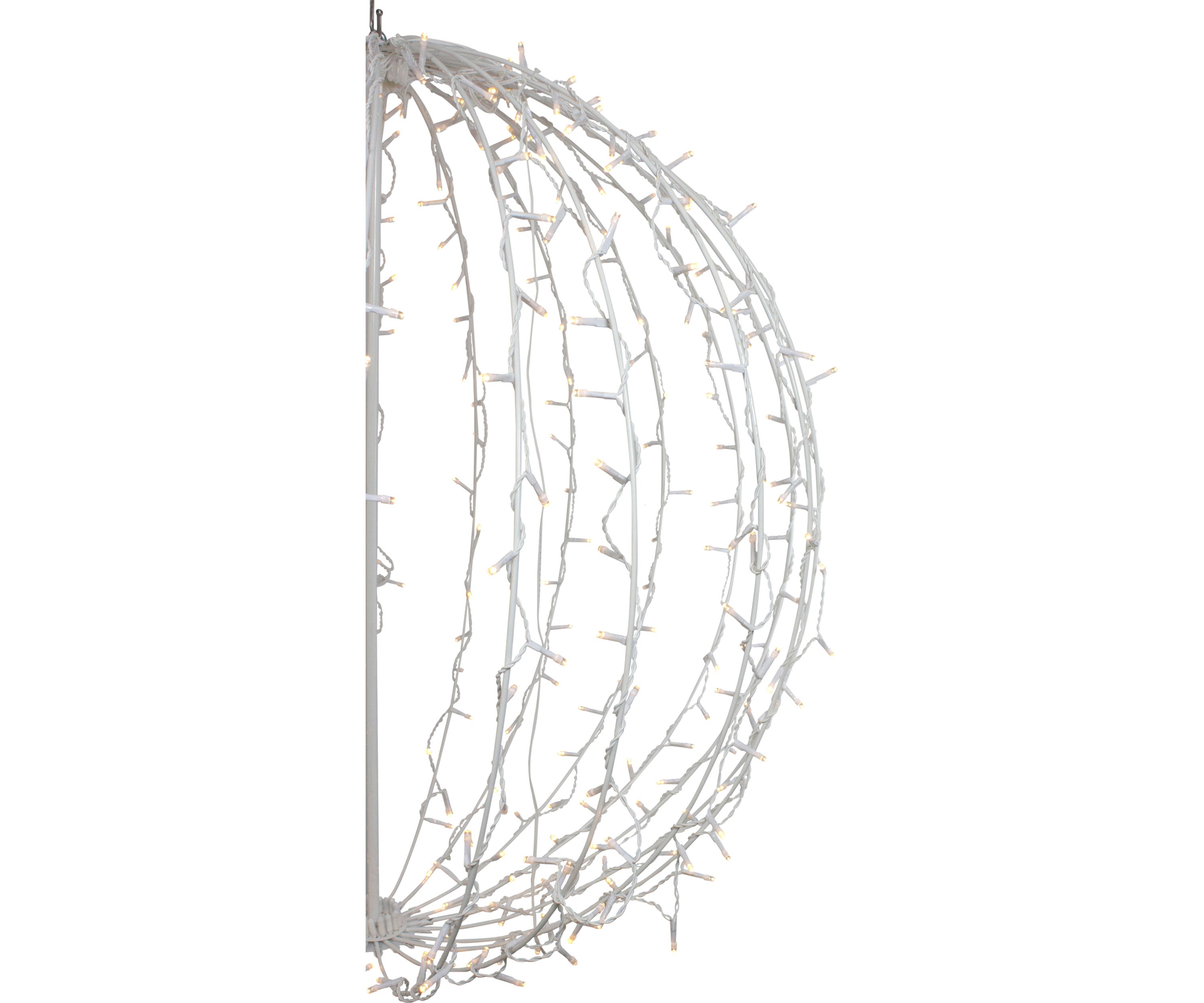34Inch LED Lighted Christmas Hanging Ball Decoration - Warm White Lights