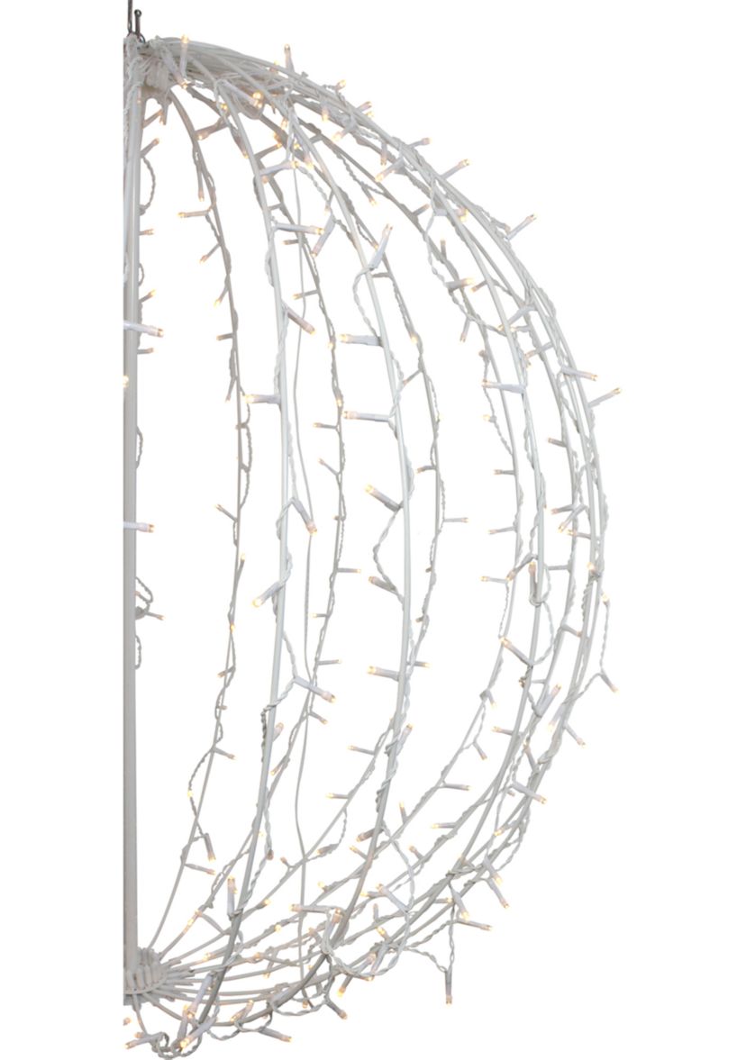 34Inch LED Lighted Christmas Hanging Ball Decoration - Warm White Lights