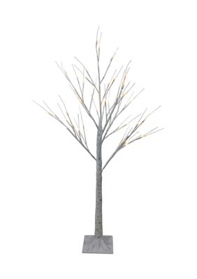 Northlight 6' Lighted Christmas Birch Twig Tree Outdoor Decoration - Warm  White LED Lights