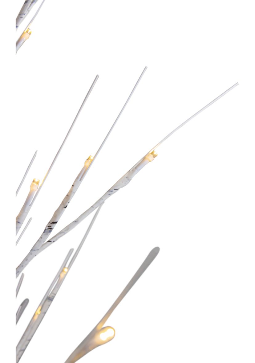 6 Lighted Christmas White Birch Twig Tree Outdoor Decoration - Warm White LED Lights