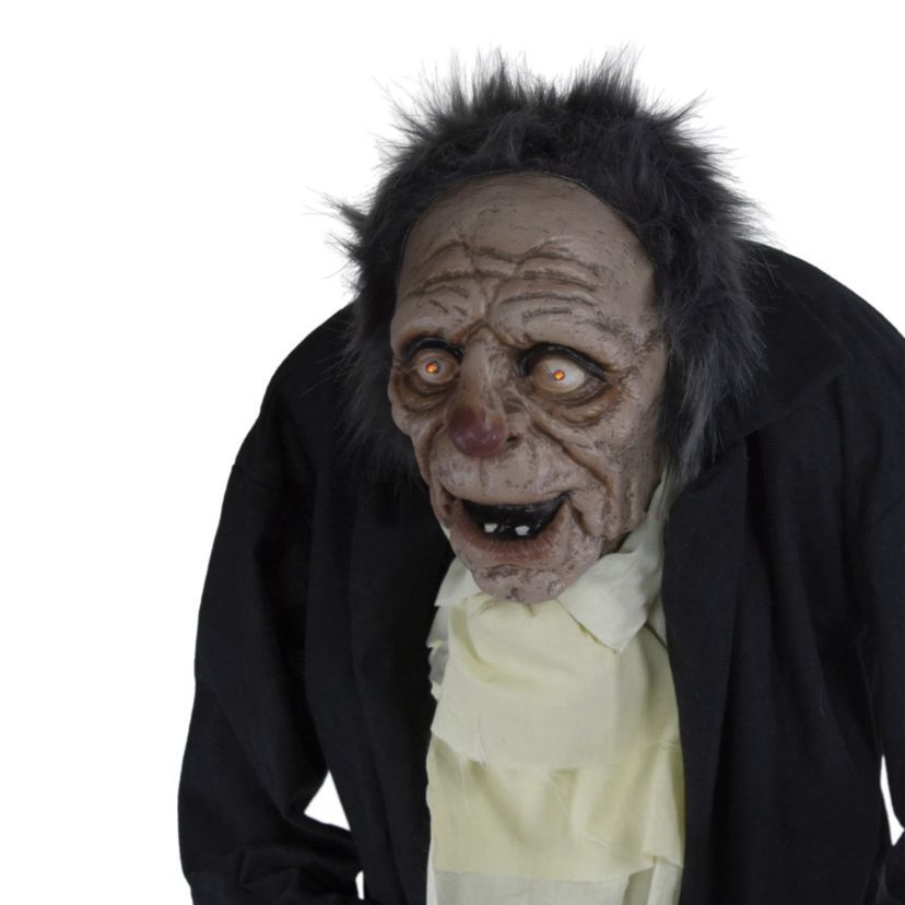 6ft Spooky Town Lighted Animated Scary Butler Standing Halloween Decoration