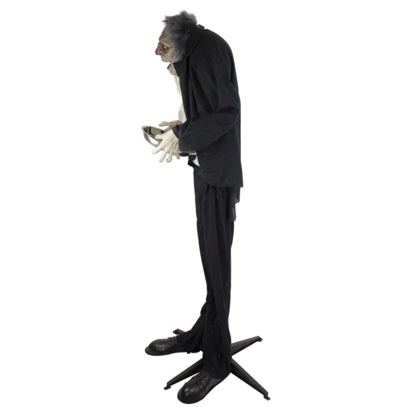 6ft Spooky Town Lighted Animated Scary Butler Standing Halloween Decoration