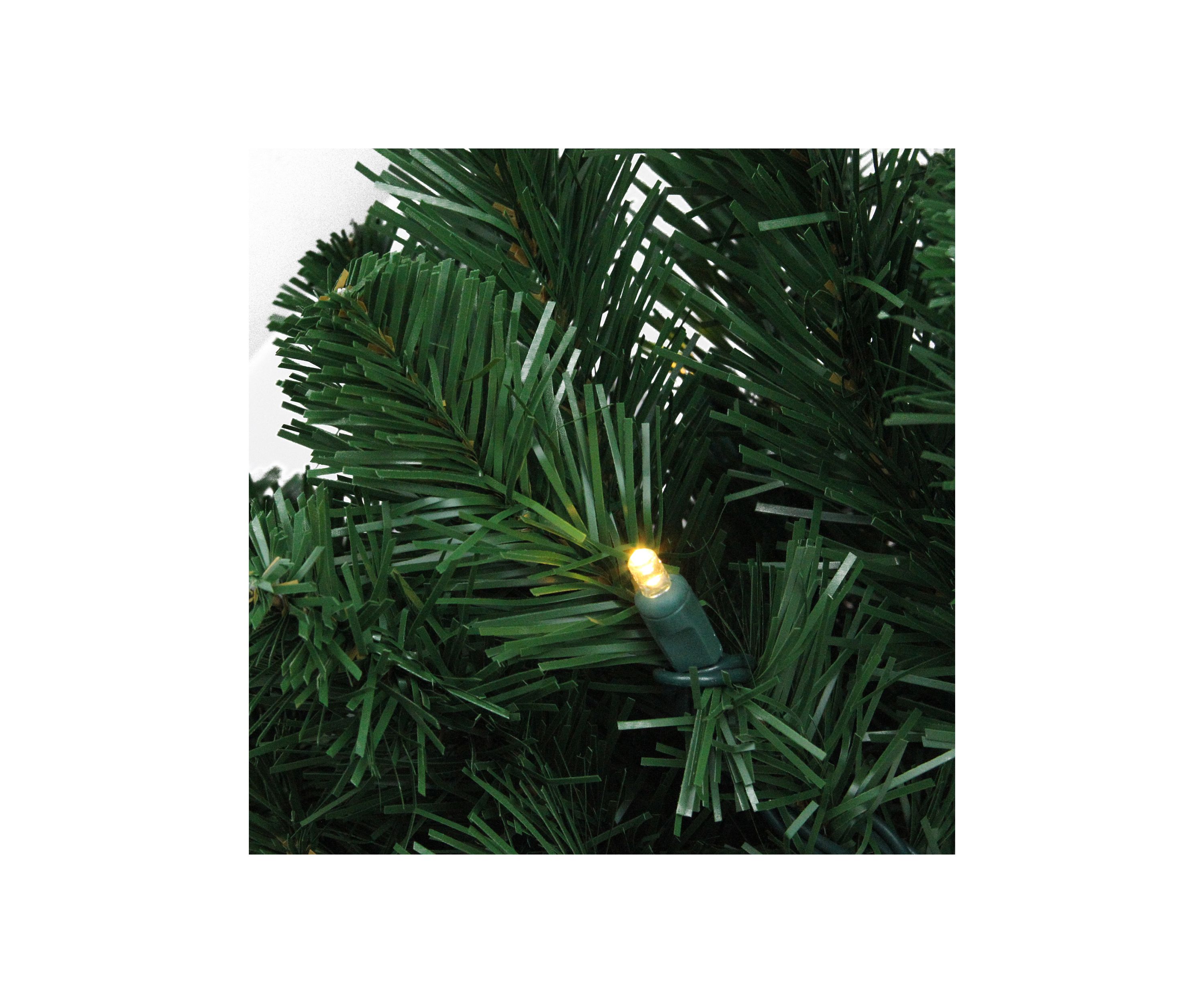 48 Inch Pre-Lit Olympia Pine Artificial Christmas Wreath - Warm White Lights