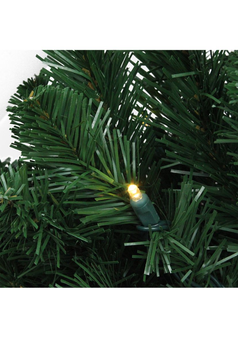 48 Inch Pre-Lit Olympia Pine Artificial Christmas Wreath - Warm White Lights