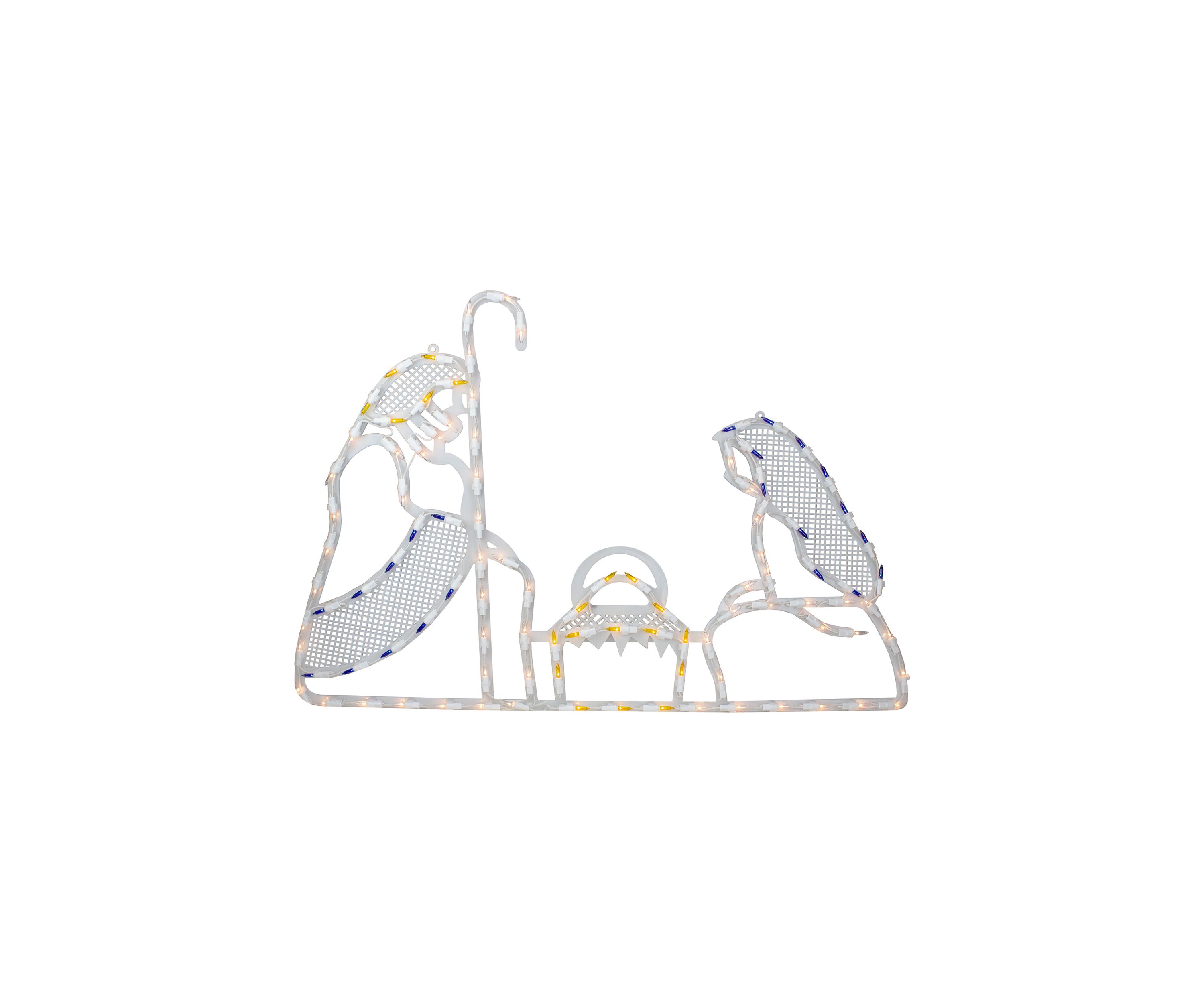 30Inch Lighted Holy Family Nativity Scene Christmas Window Silhouette