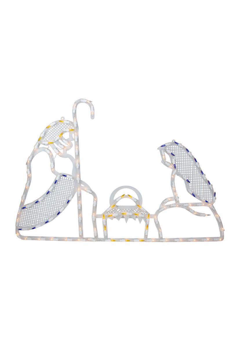 30Inch Lighted Holy Family Nativity Scene Christmas Window Silhouette