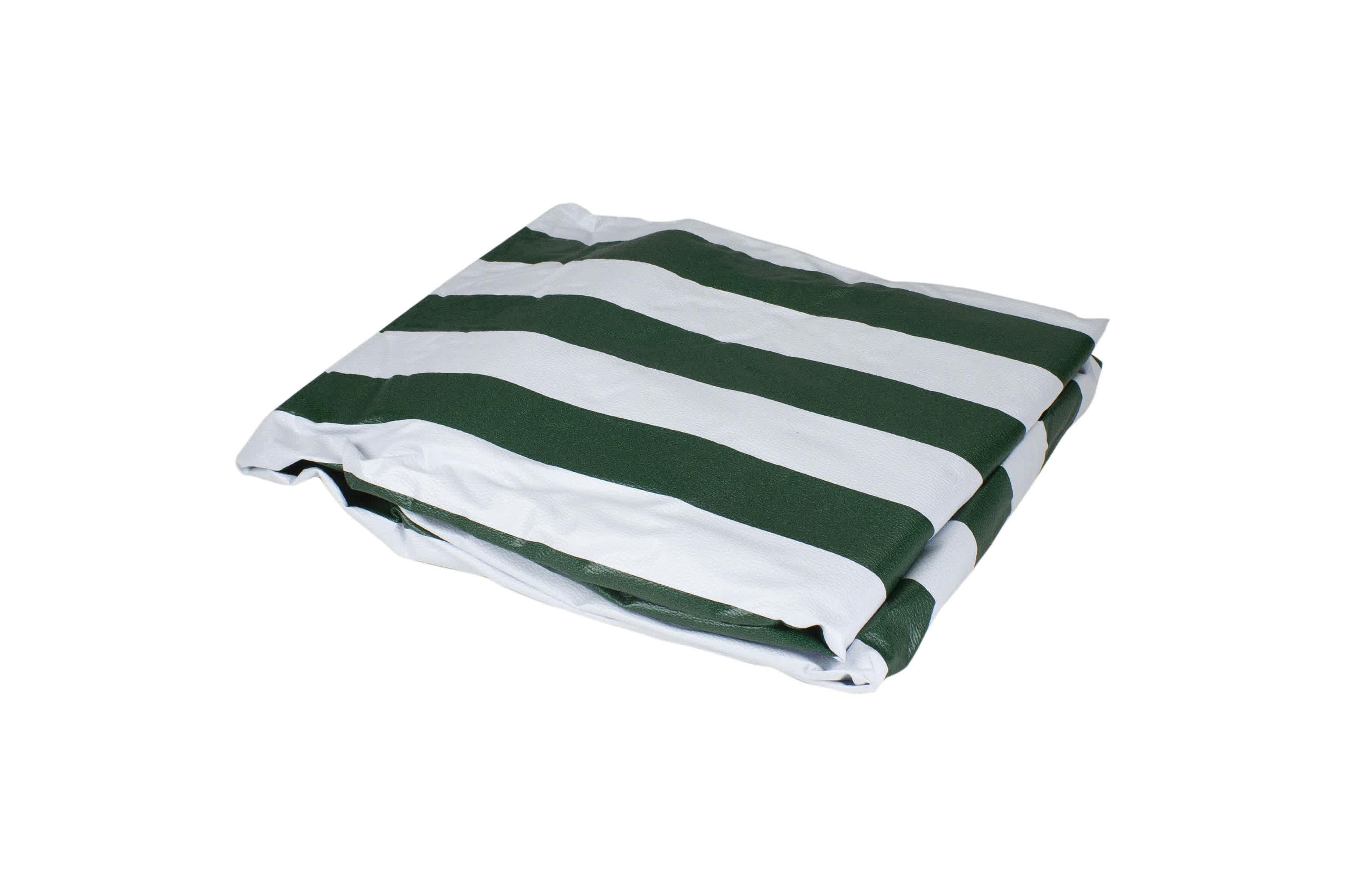 81" Green and White Reversible Lounge Chair Cover