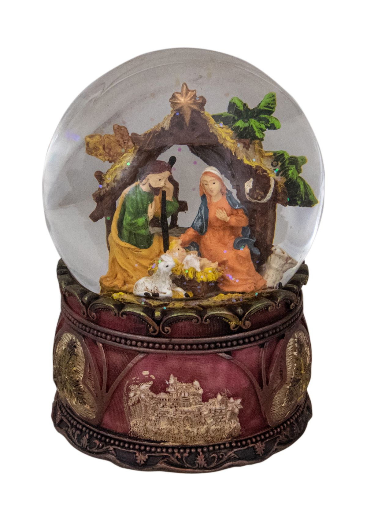 5.75Inch Holy Family Nativity Scene Christmas Snow Globe