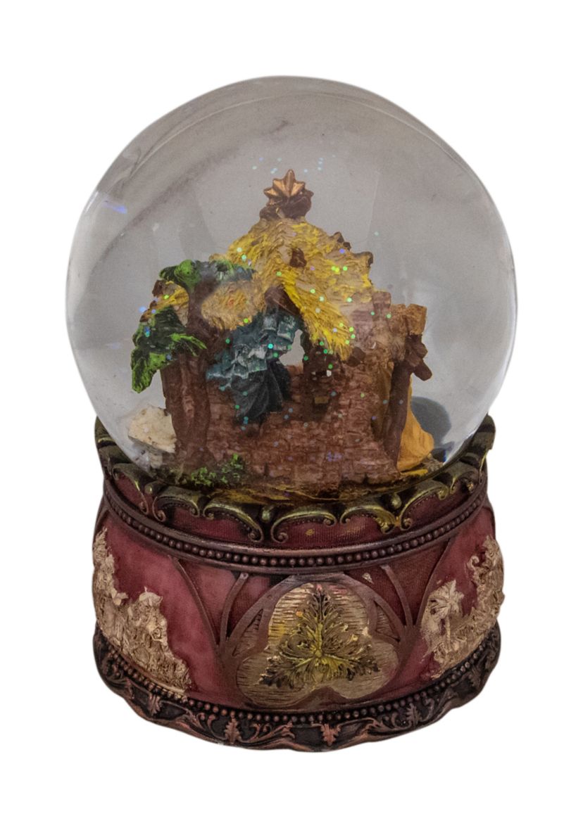 5.75Inch Holy Family Nativity Scene Christmas Snow Globe