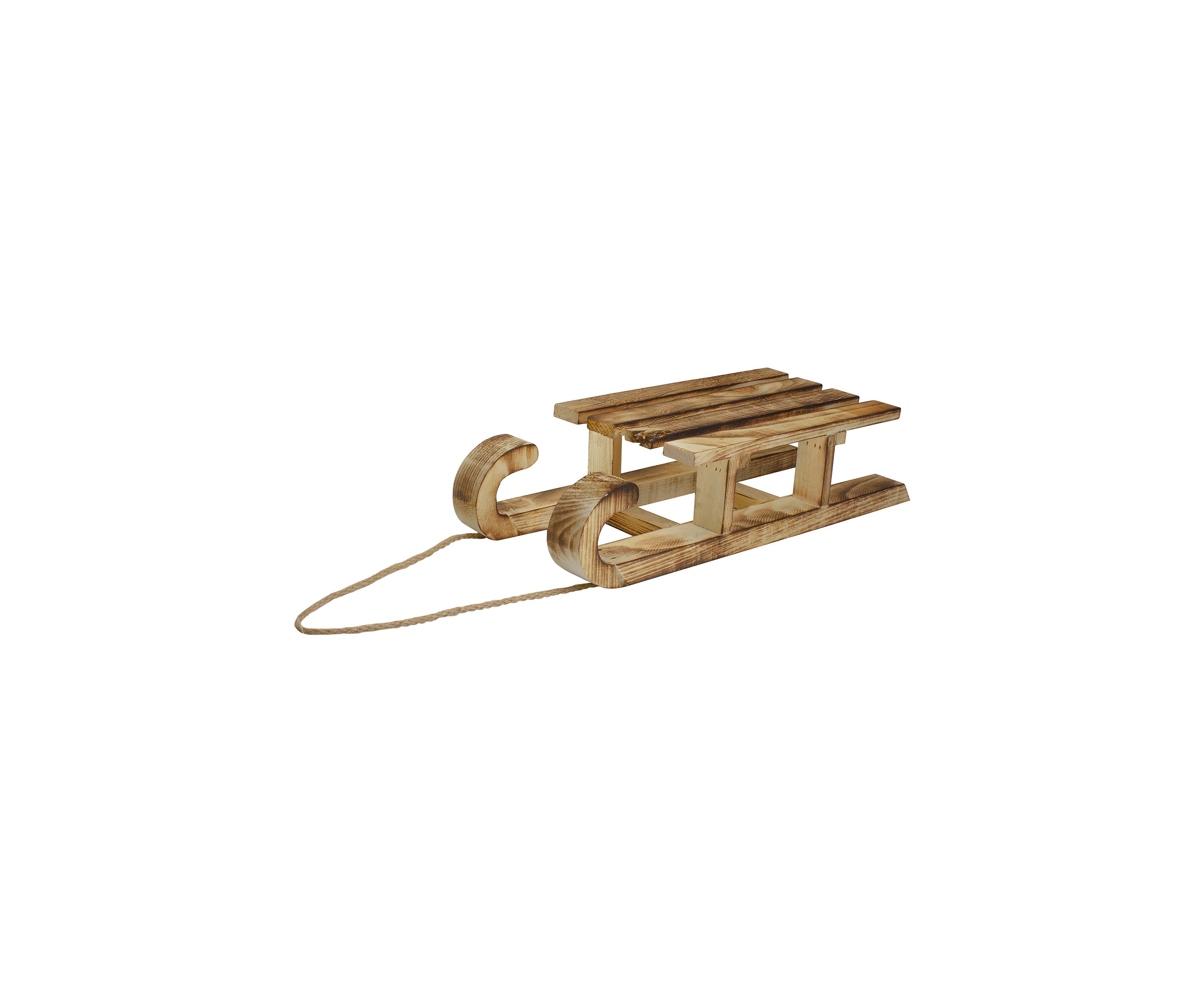 15.5Inch Rustic Brown Sleigh On Twine Rope Christmas Wall Decor