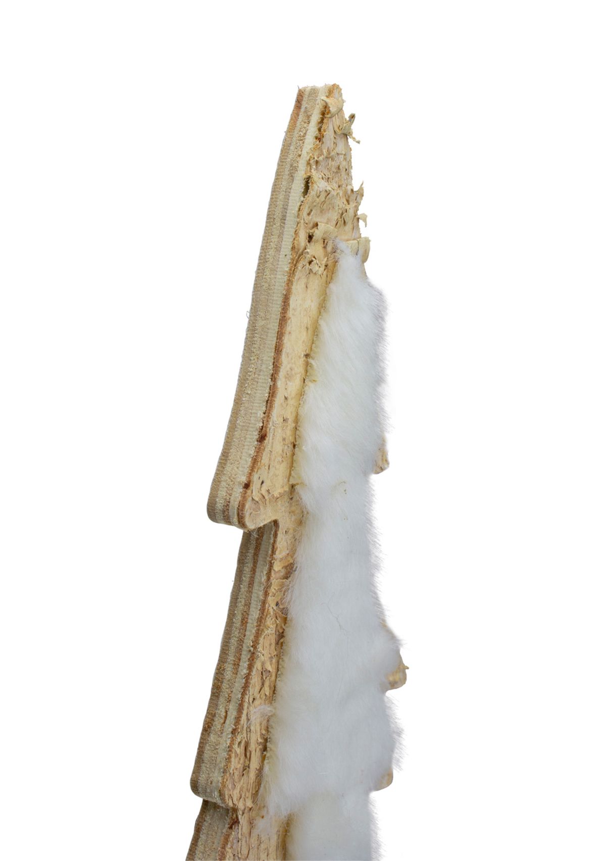 14.5Inch Brown and White Wooden Tree Christmas Tabletop Decor