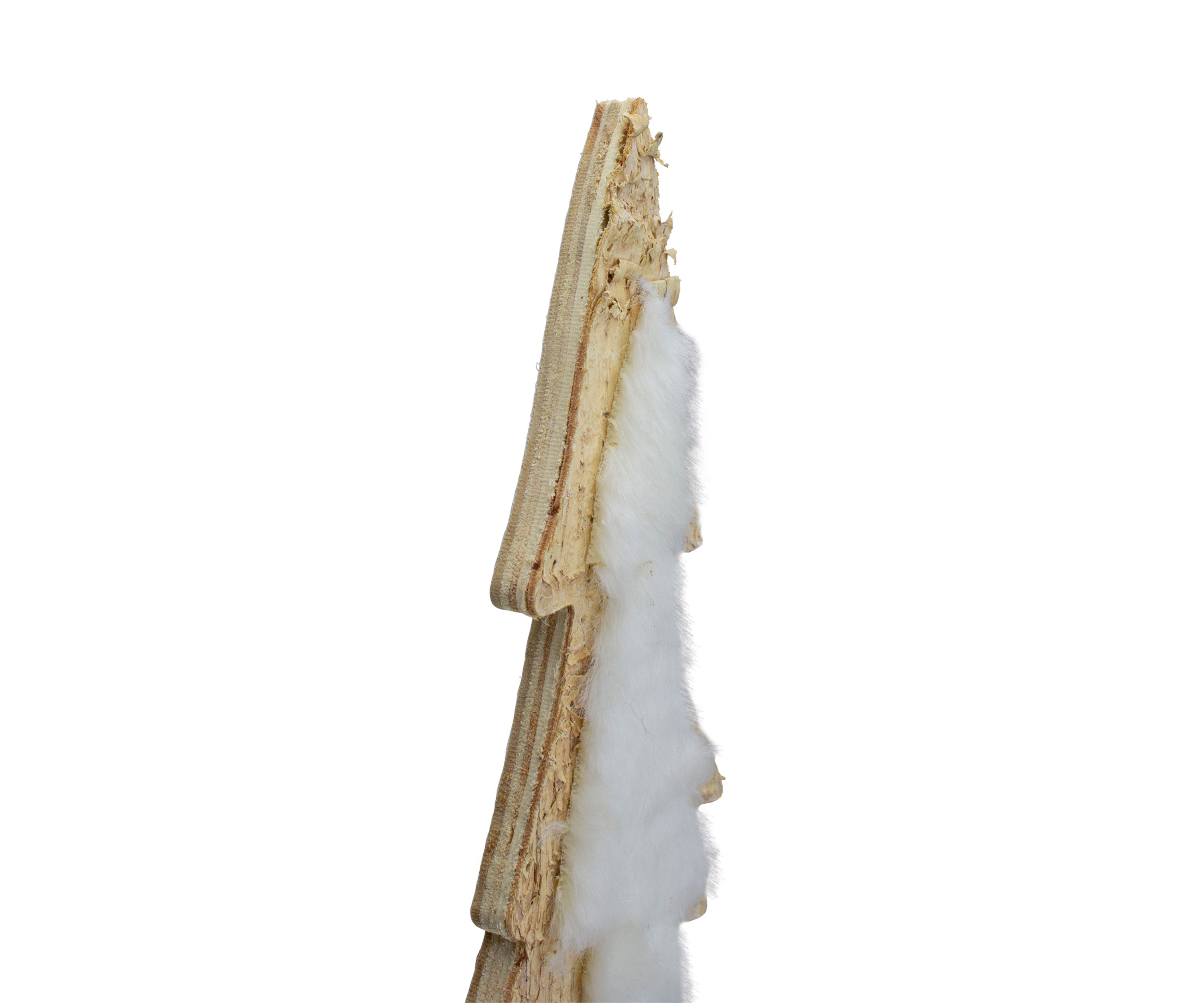 14.5Inch Brown and White Wooden Tree Christmas Tabletop Decor