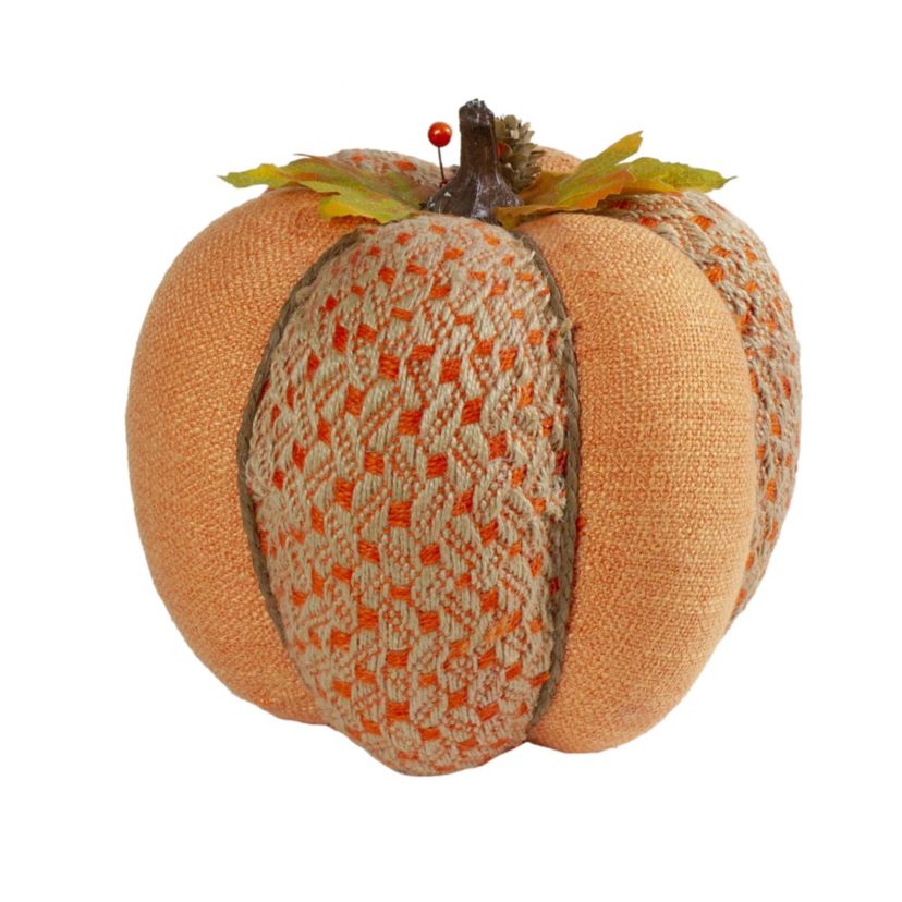 Autumn Harvest Textured Thanksgiving Pumpkin - 8.5" - Orange