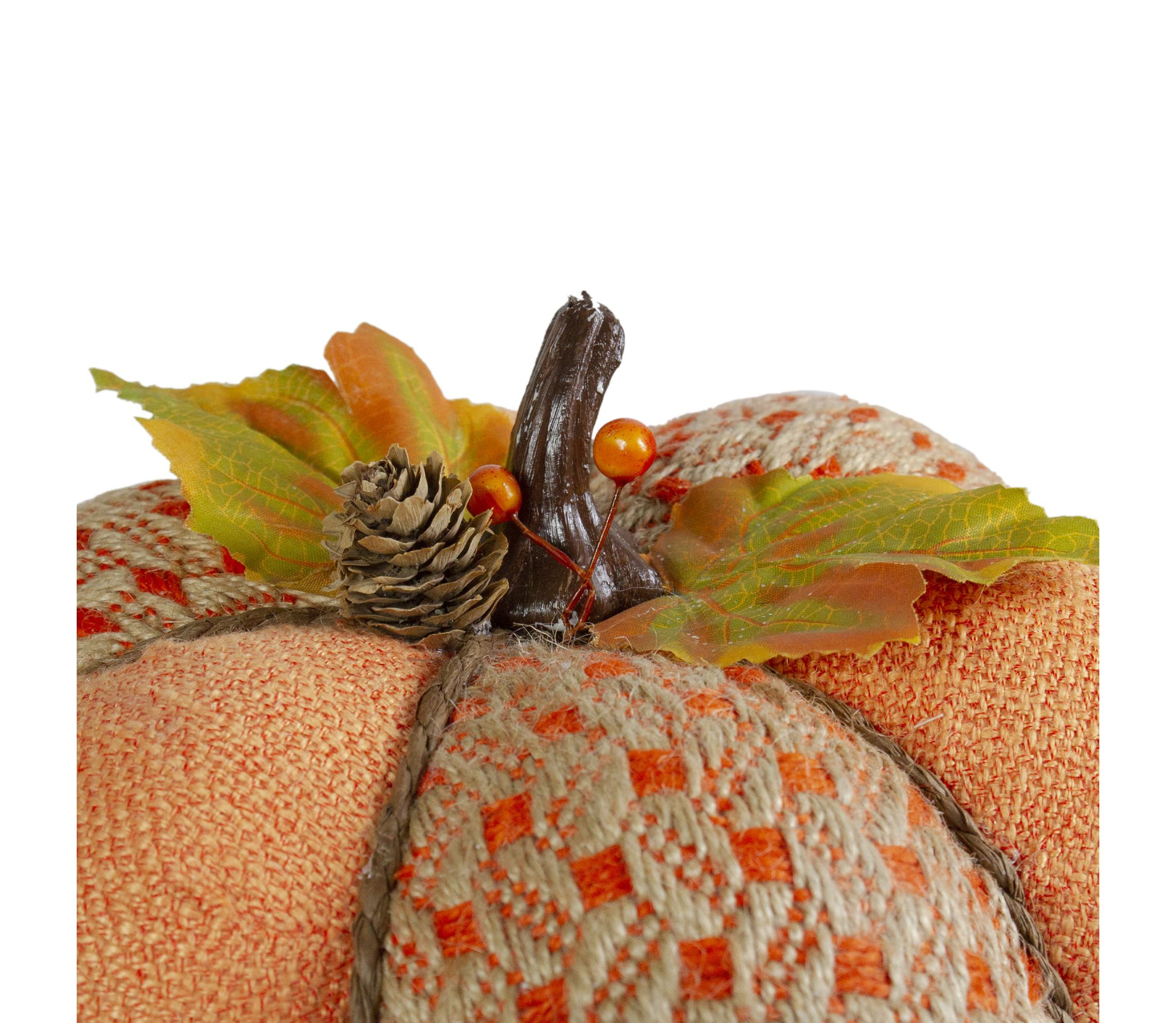 Autumn Harvest Textured Thanksgiving Pumpkin - 8.5" - Orange
