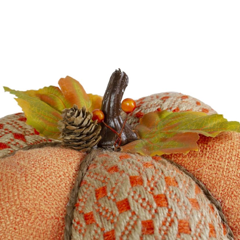 Autumn Harvest Textured Thanksgiving Pumpkin - 8.5" - Orange