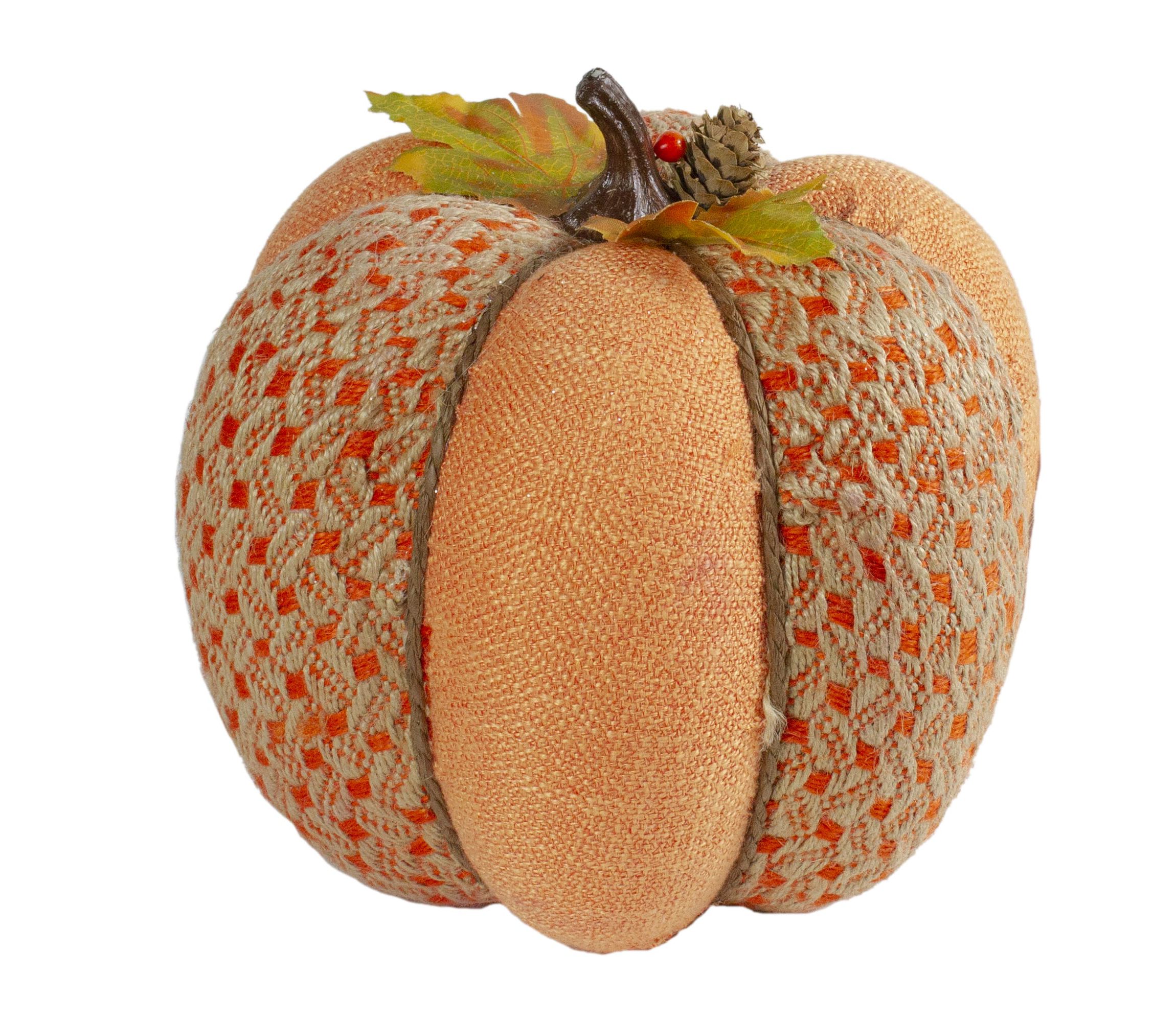Autumn Harvest Textured Thanksgiving Pumpkin - 8.5" - Orange