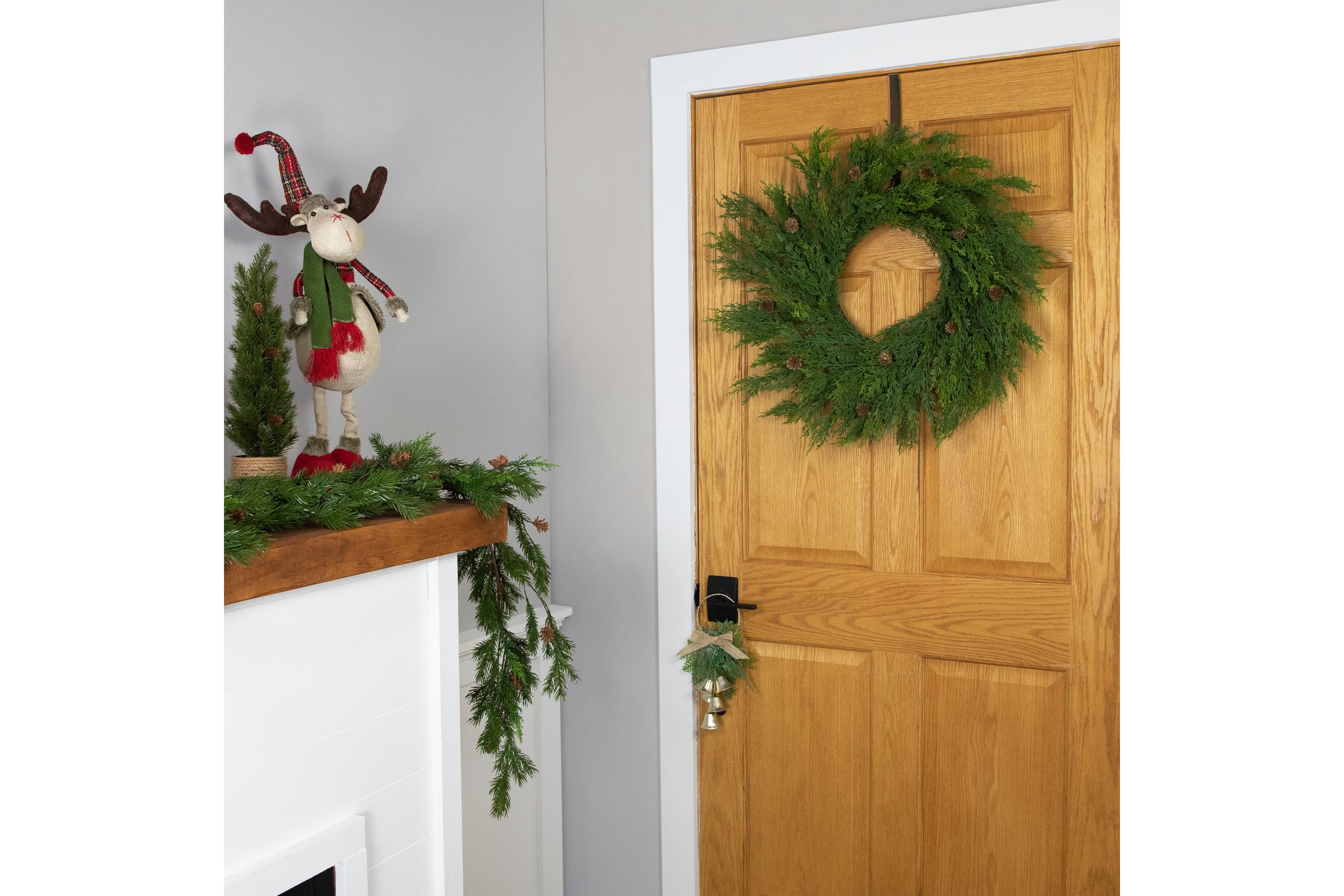 Real Touch™️ Cedar Artificial Christmas Wreath with Pinecones   - 24" - Unlit