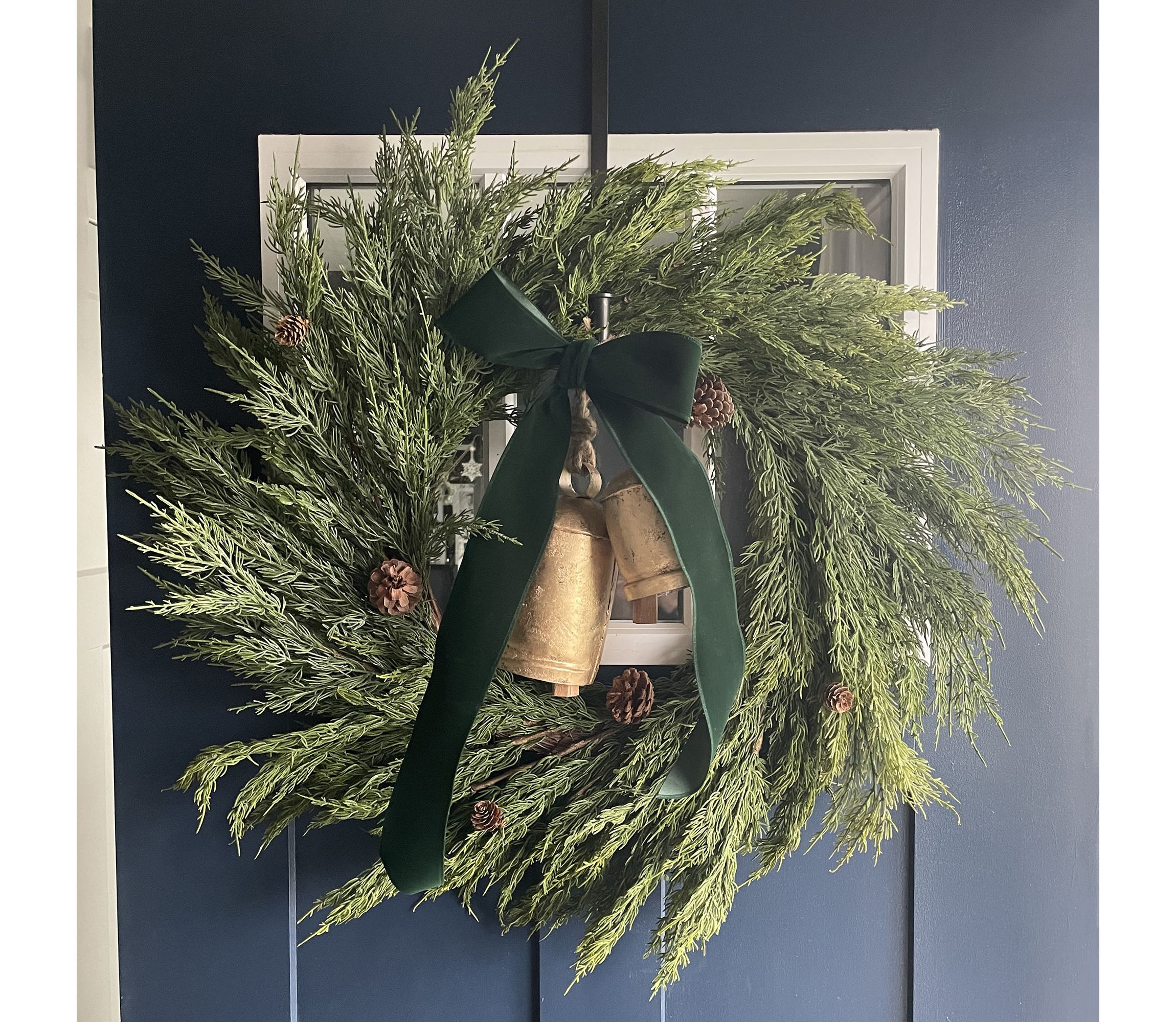 Real Touch™️ Cedar Artificial Christmas Wreath with Pinecones   - 24" - Unlit