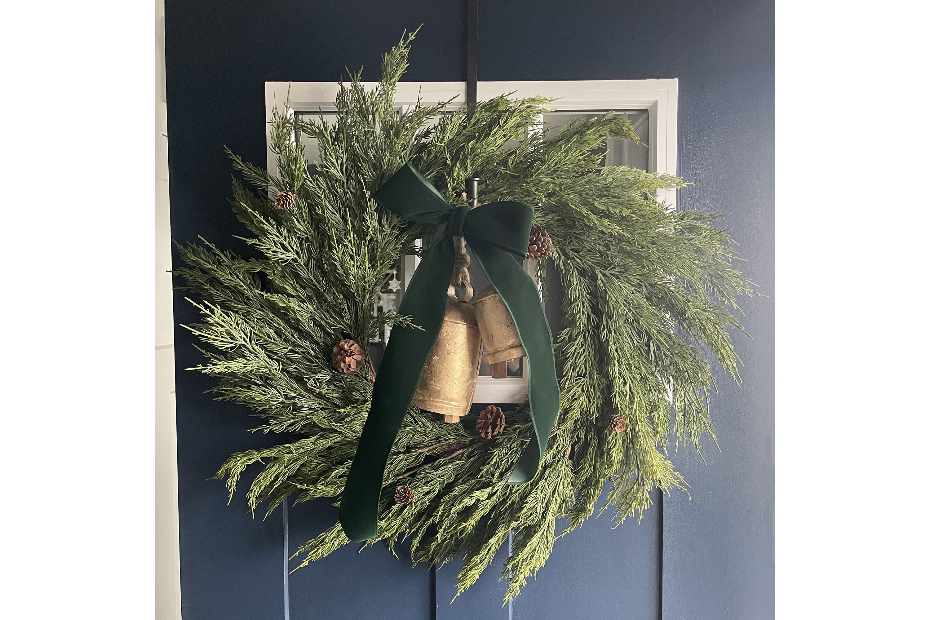 Real Touch™️ Cedar Artificial Christmas Wreath with Pinecones   - 24" - Unlit