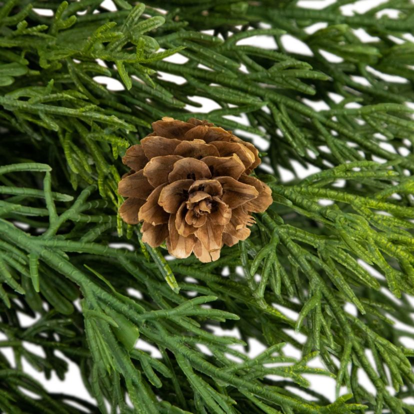 Real Touch™️ Cedar Artificial Christmas Wreath with Pinecones   - 24" - Unlit