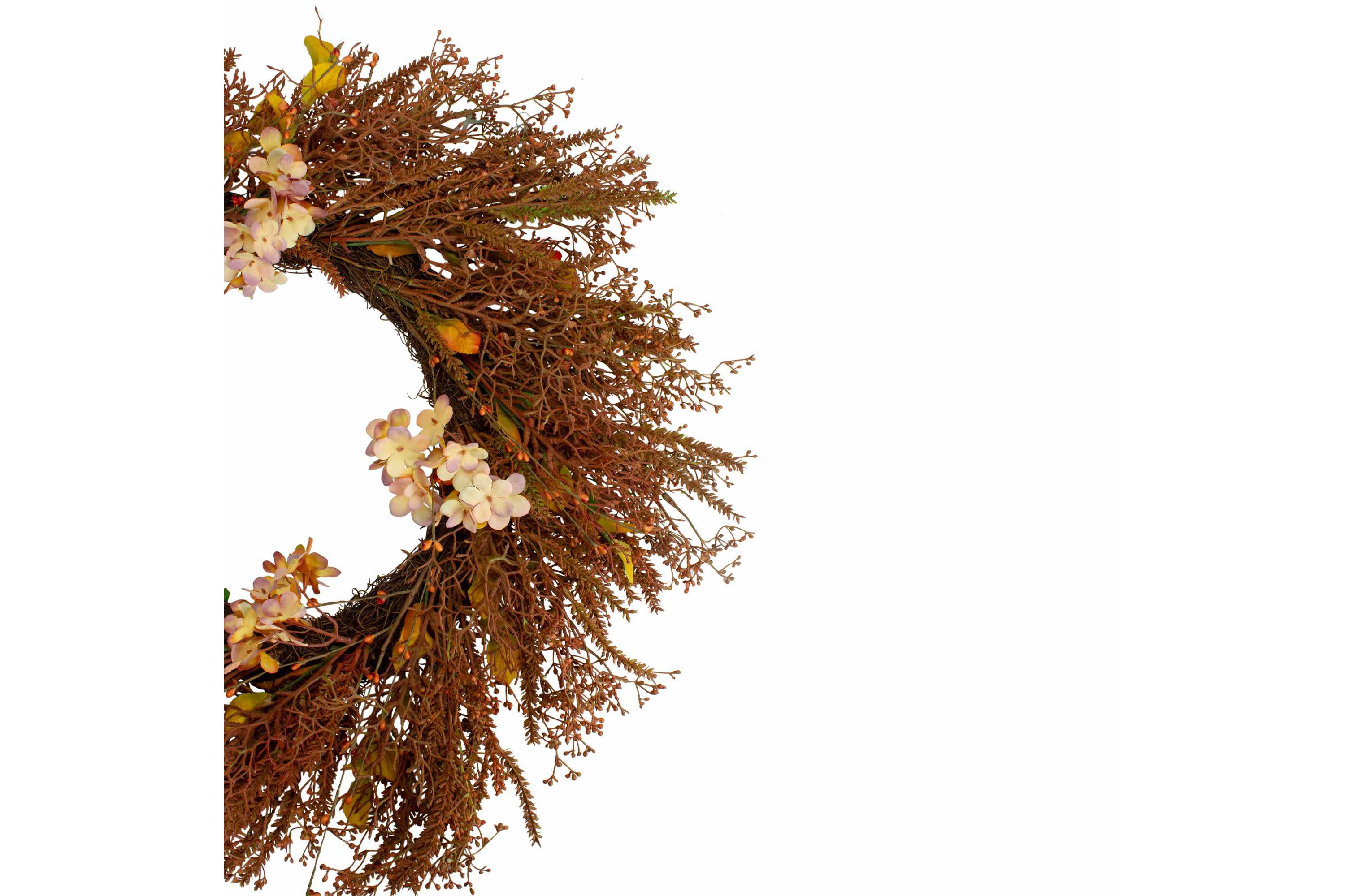 32" Brown Fall Grass Autumn Harvest Artificial Wreath - Unlit