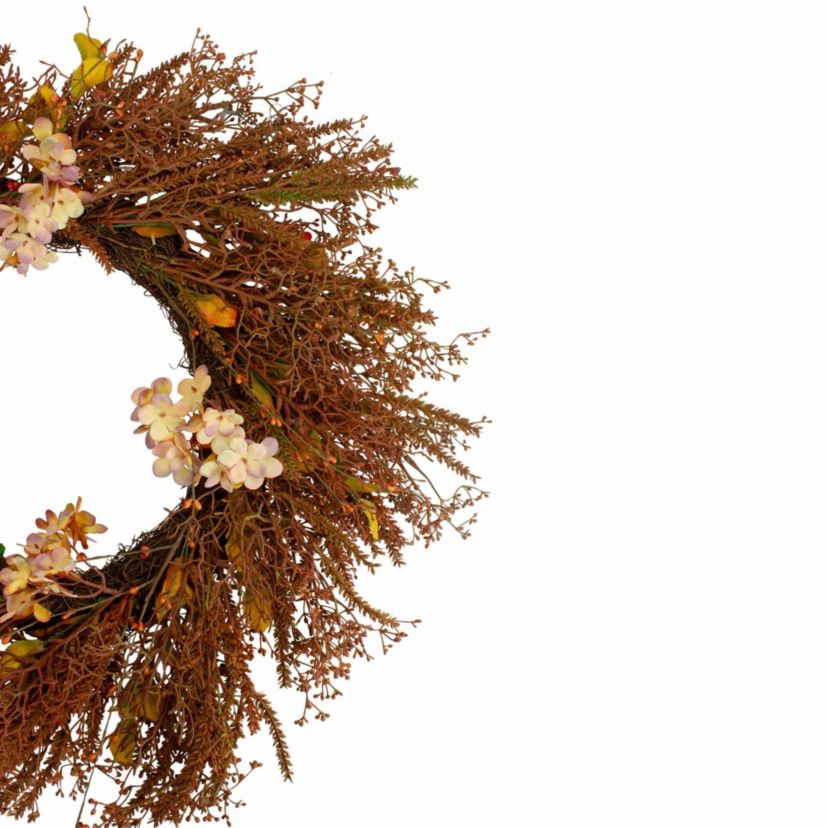 32" Brown Fall Grass Autumn Harvest Artificial Wreath - Unlit