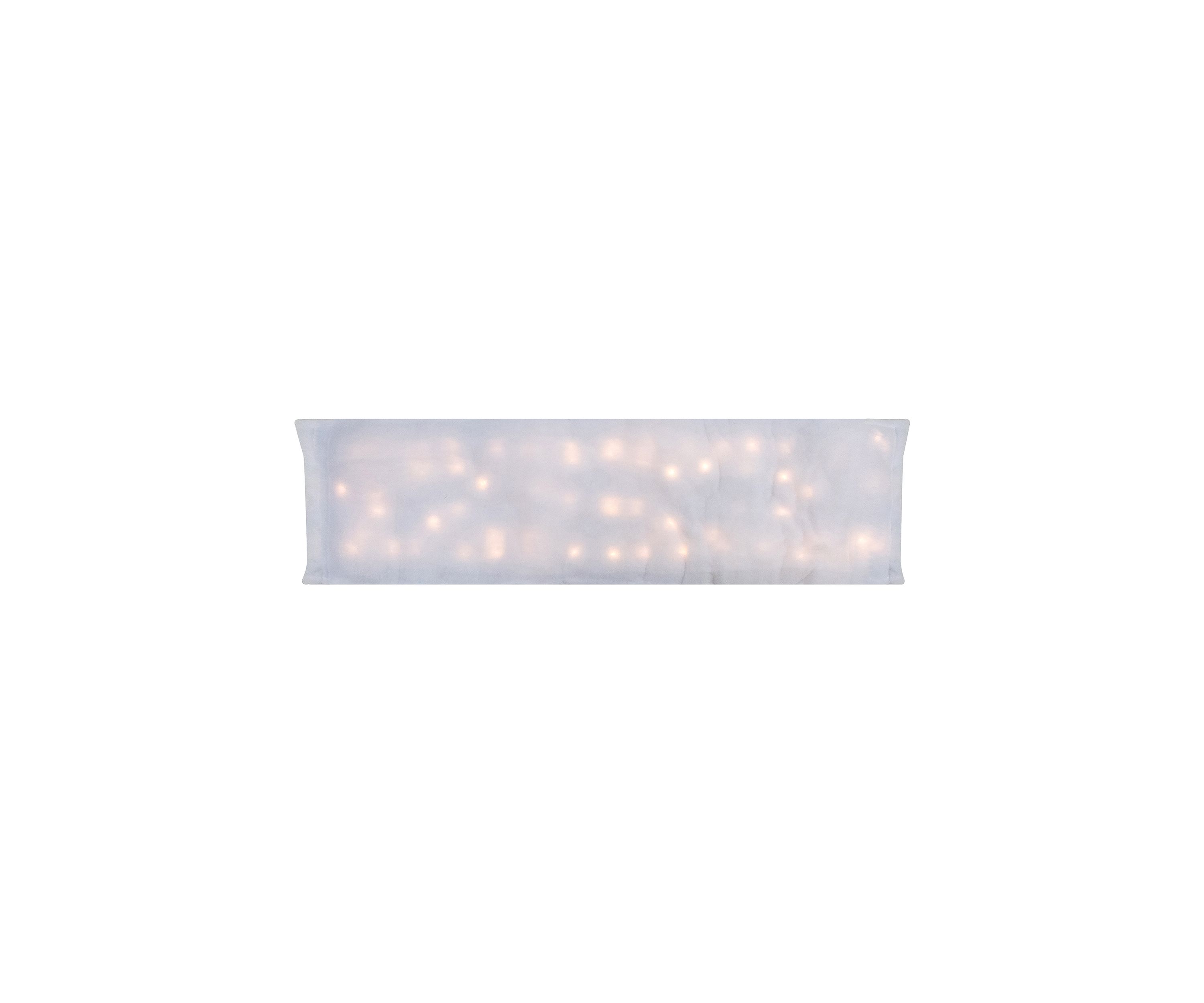 42Inch LED Lighted Battery Operated Christmas Snow Blanket - Warm White Lights
