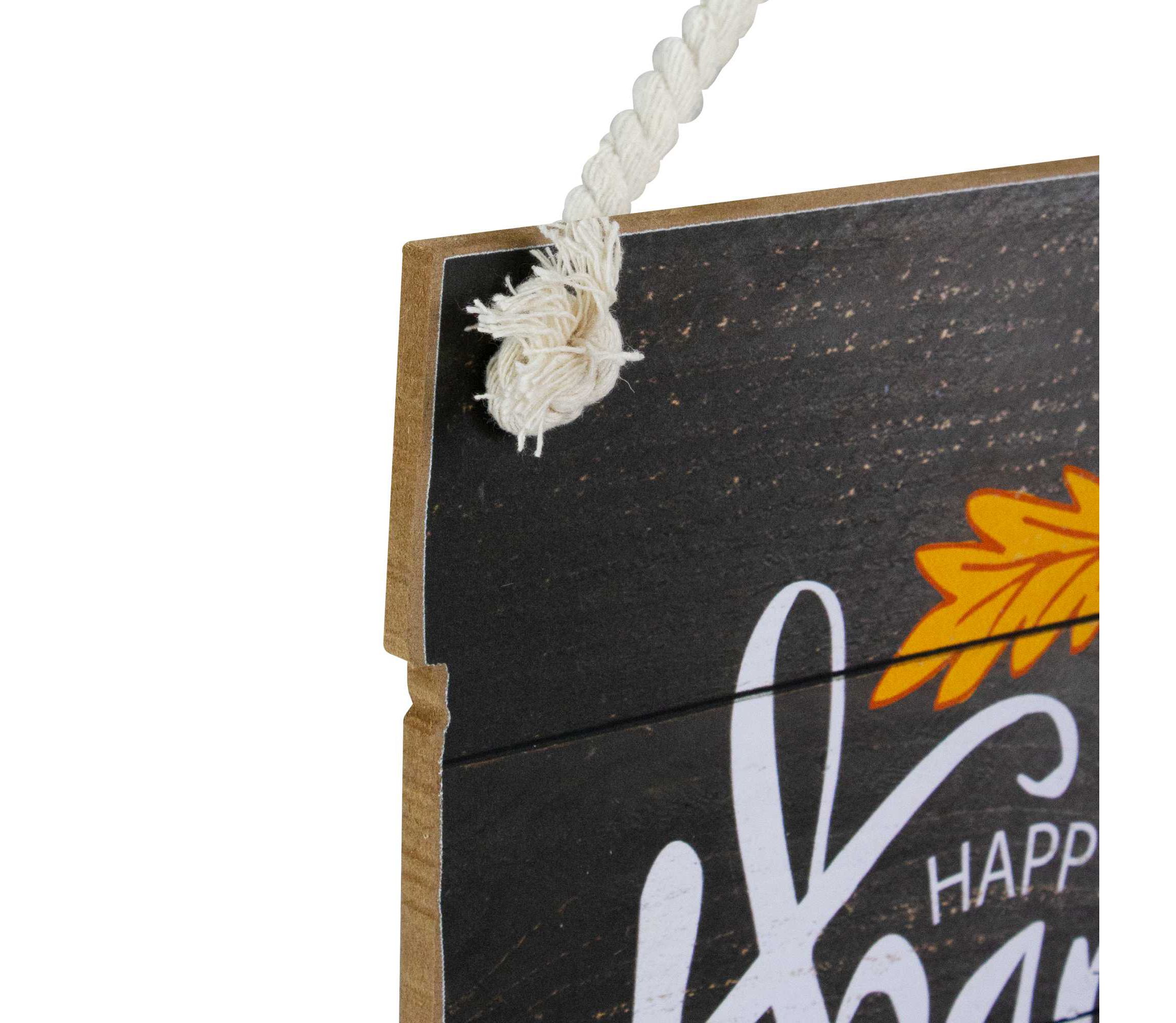 15" Wooden Happy Thanksgiving Hanging Wall Sign