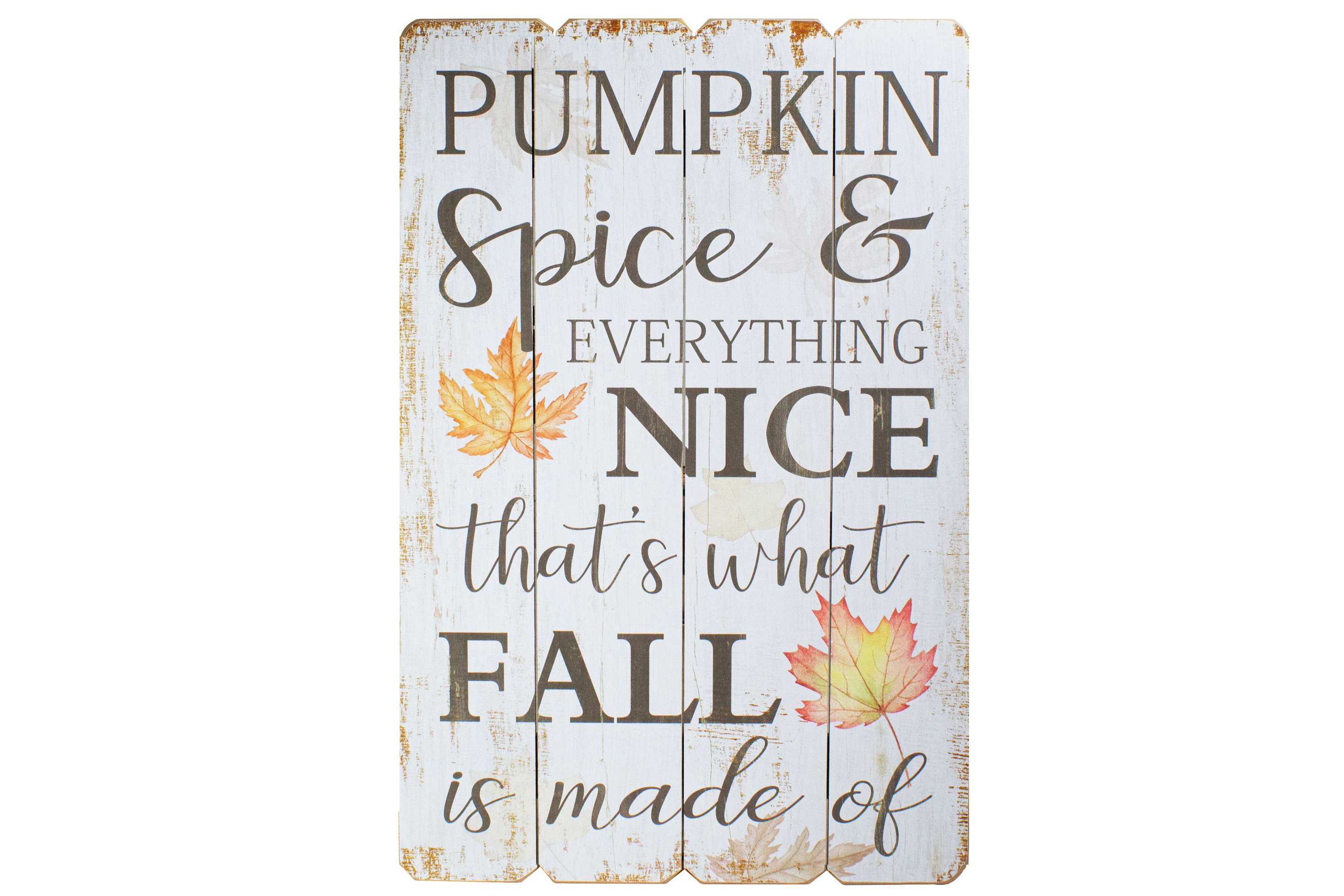 Pumpkin Spice Everything Nice Fall Wooden Wall Sign - 23.5"
