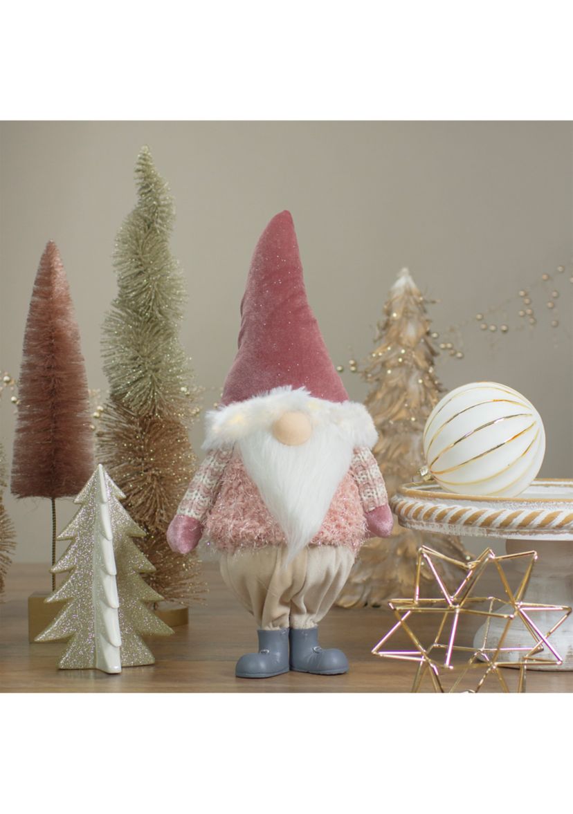 16Inch LED Lighted Mauve Boy Gnome Christmas Figure