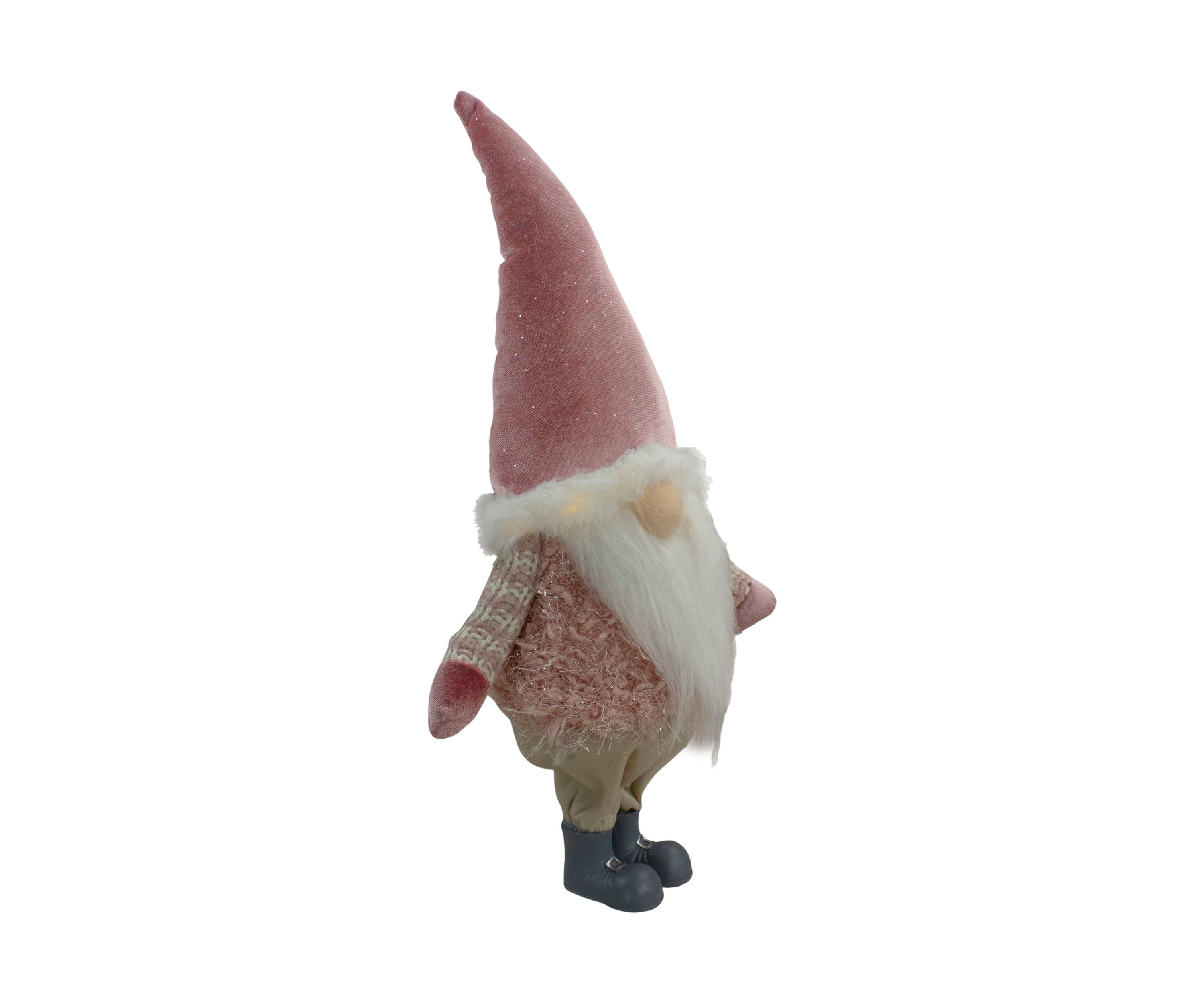 16Inch LED Lighted Mauve Boy Gnome Christmas Figure